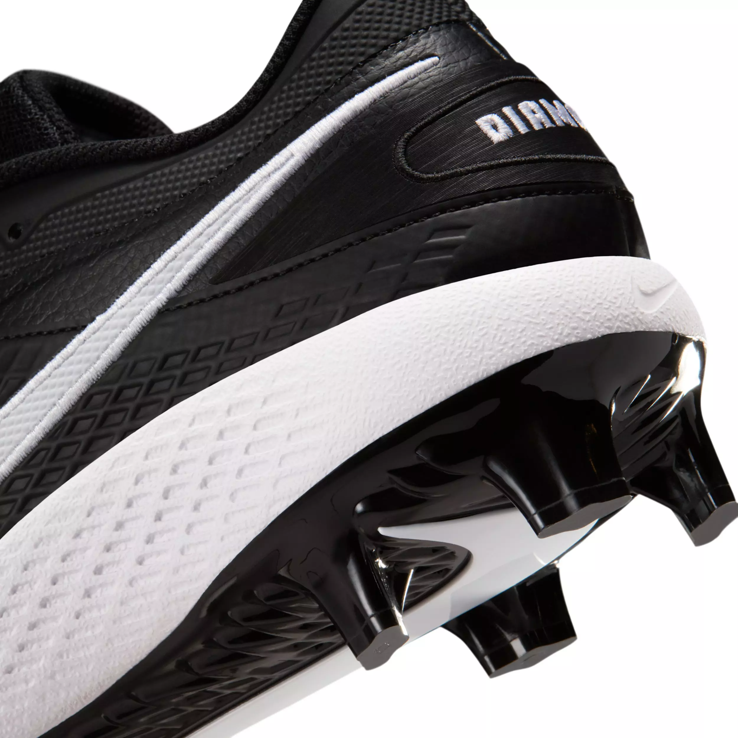 Nike Diamond Gamer MCS "Black/White" Men's Baseball Cleat - BLACK/WHITE