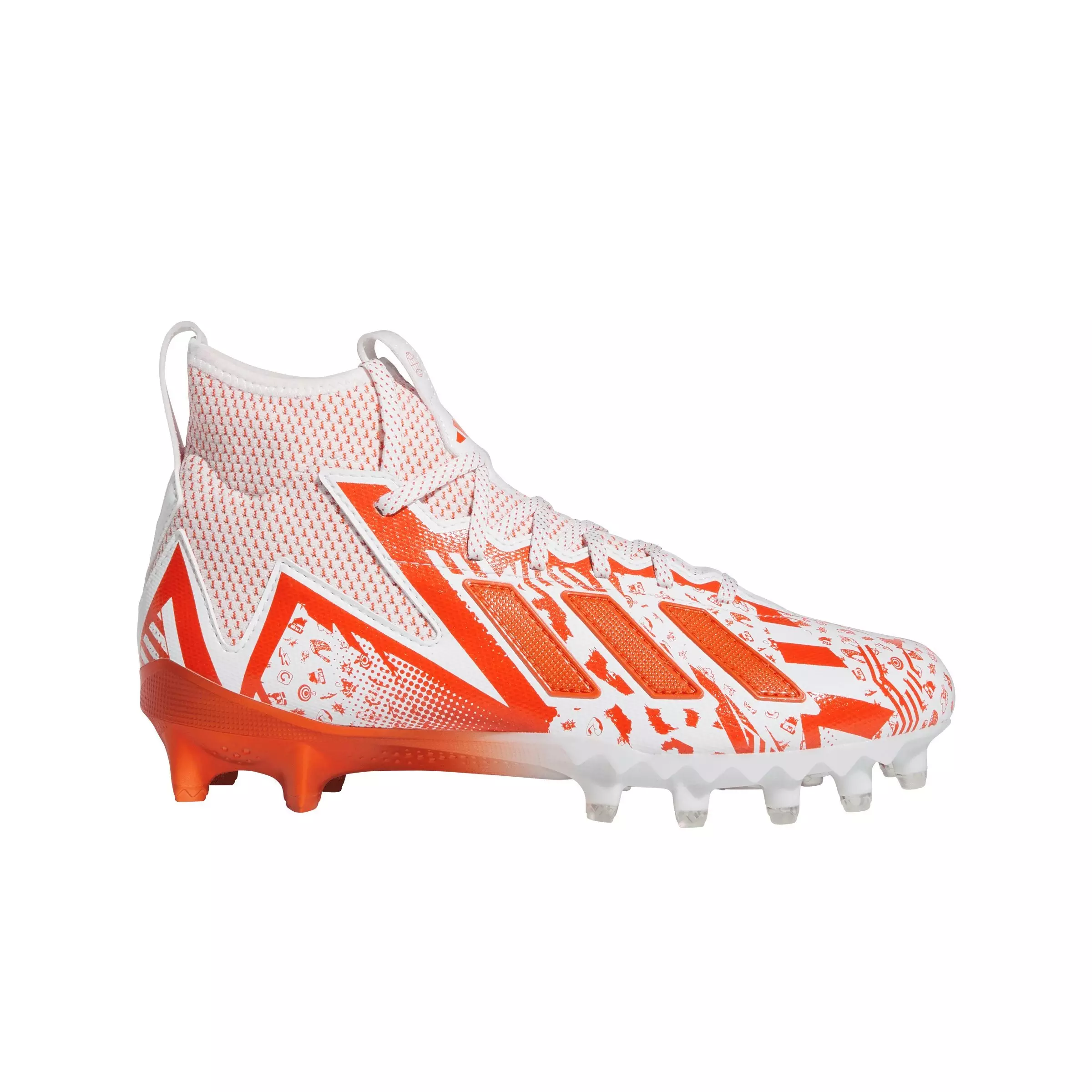 adidas Freak 23 Mismatch "Ftwr White/C Orange/Ftwr White" Men's Football Cleat - WHITE/ORANGE/WHITE