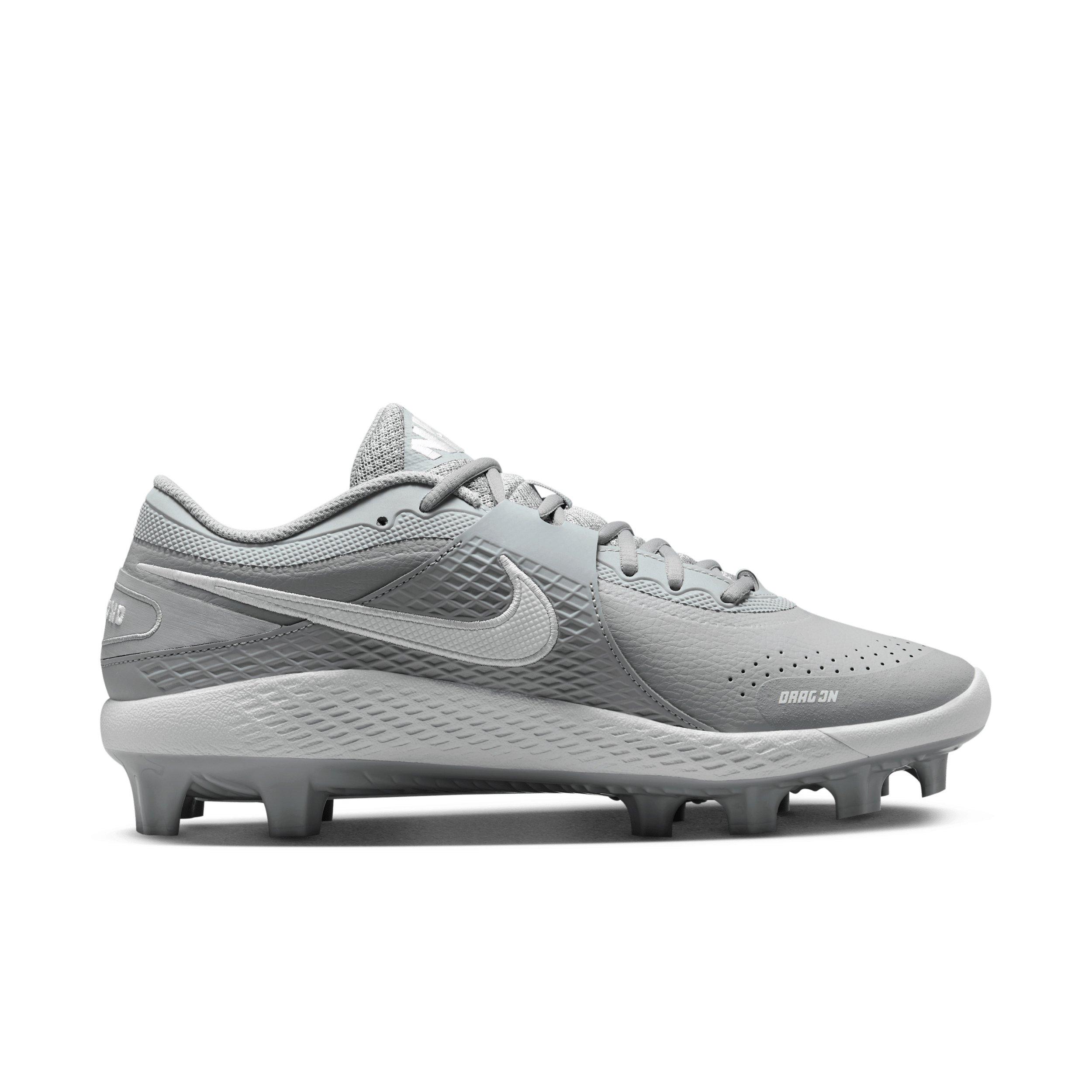 Nike Diamond Gamer MCS "Wolf Grey/White" Men's Baseball Cleat - GREY/WHITE Thumbnail View 1