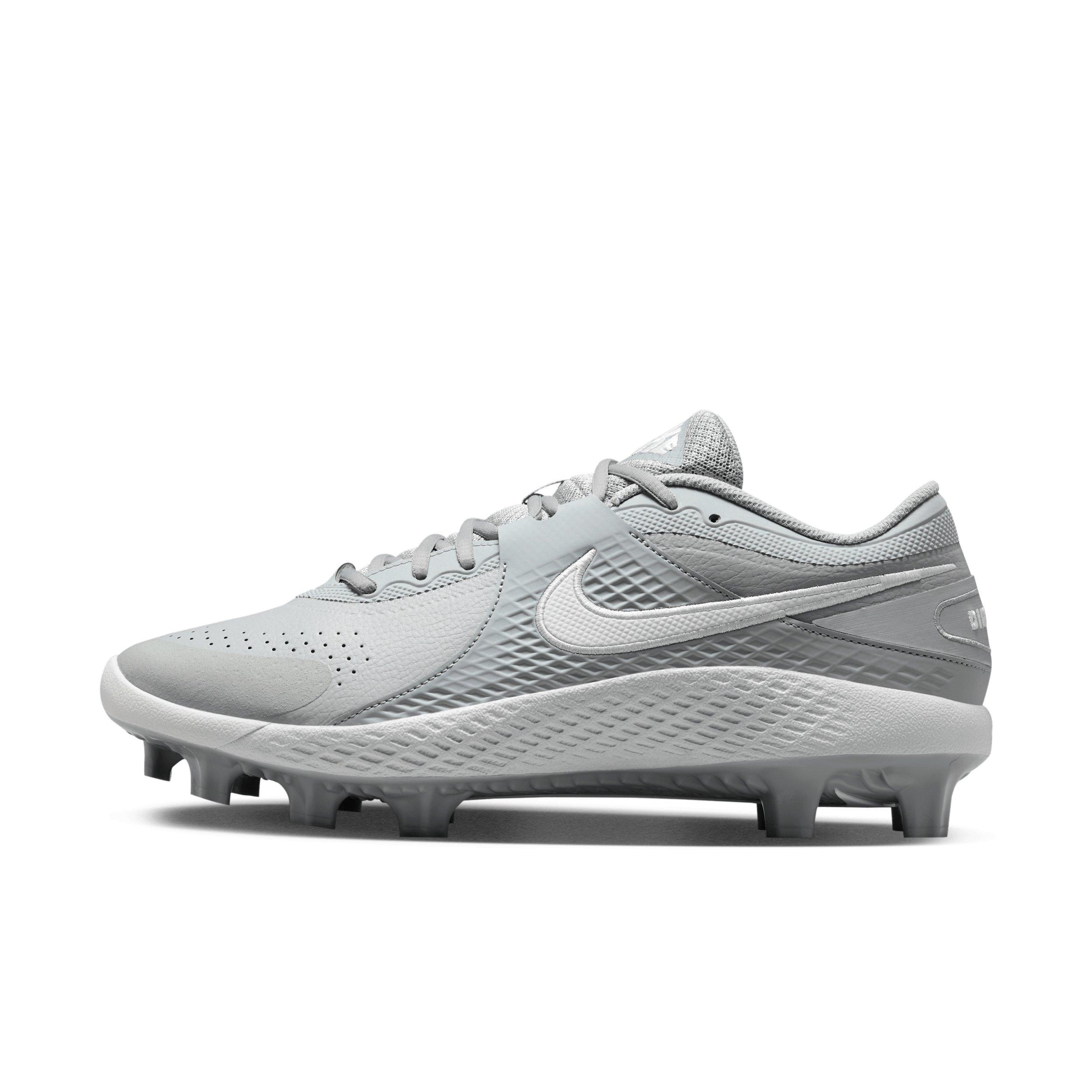 Nike Diamond Gamer MCS "Wolf Grey/White" Men's Baseball Cleat - GREY/WHITE Thumbnail View 2