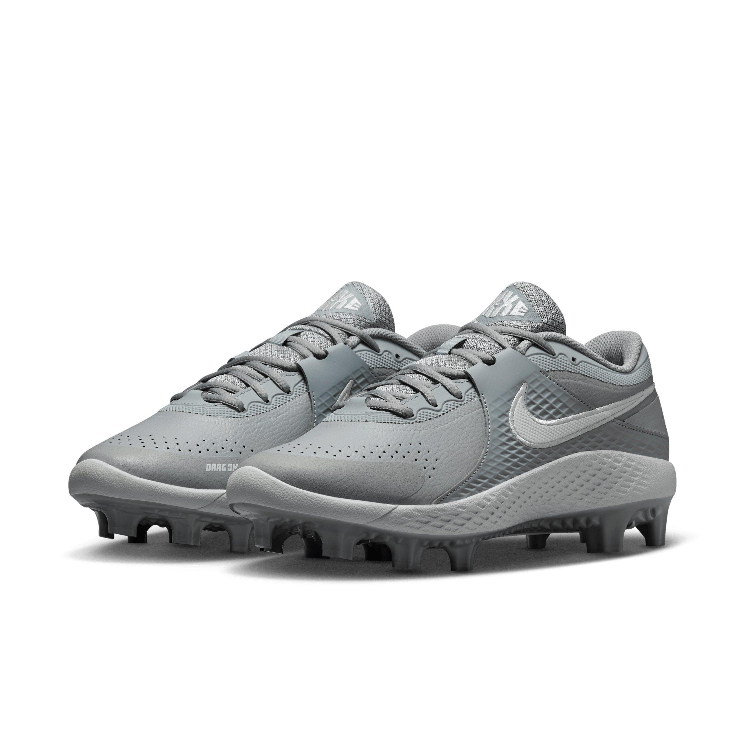Nike Diamond Gamer MCS "Wolf Grey/White" Men's Baseball Cleat - GREY/WHITE Thumbnail View 3
