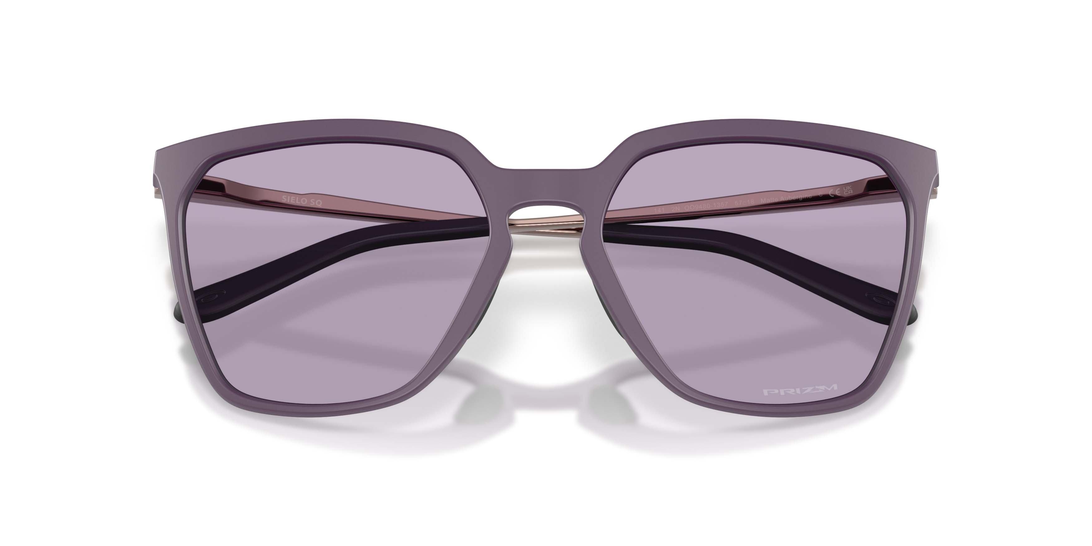 Oakley Sielo SQ Prizm Slate Sunglasses - Matte Aubergine - PURPLE/GREY