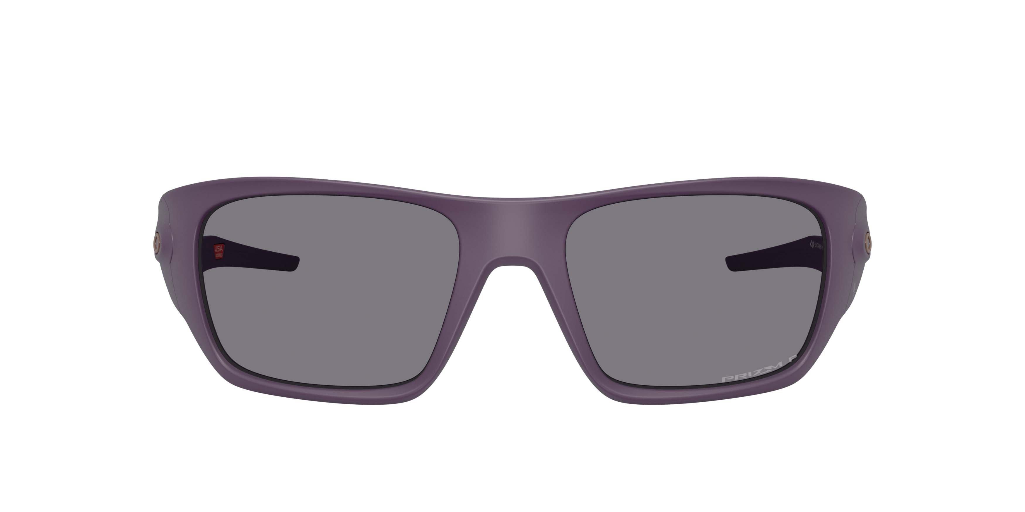 Oakley Masseter Prizm Grey Polarized Sunglasses - Matte Aubergine - PURPLE/GREY