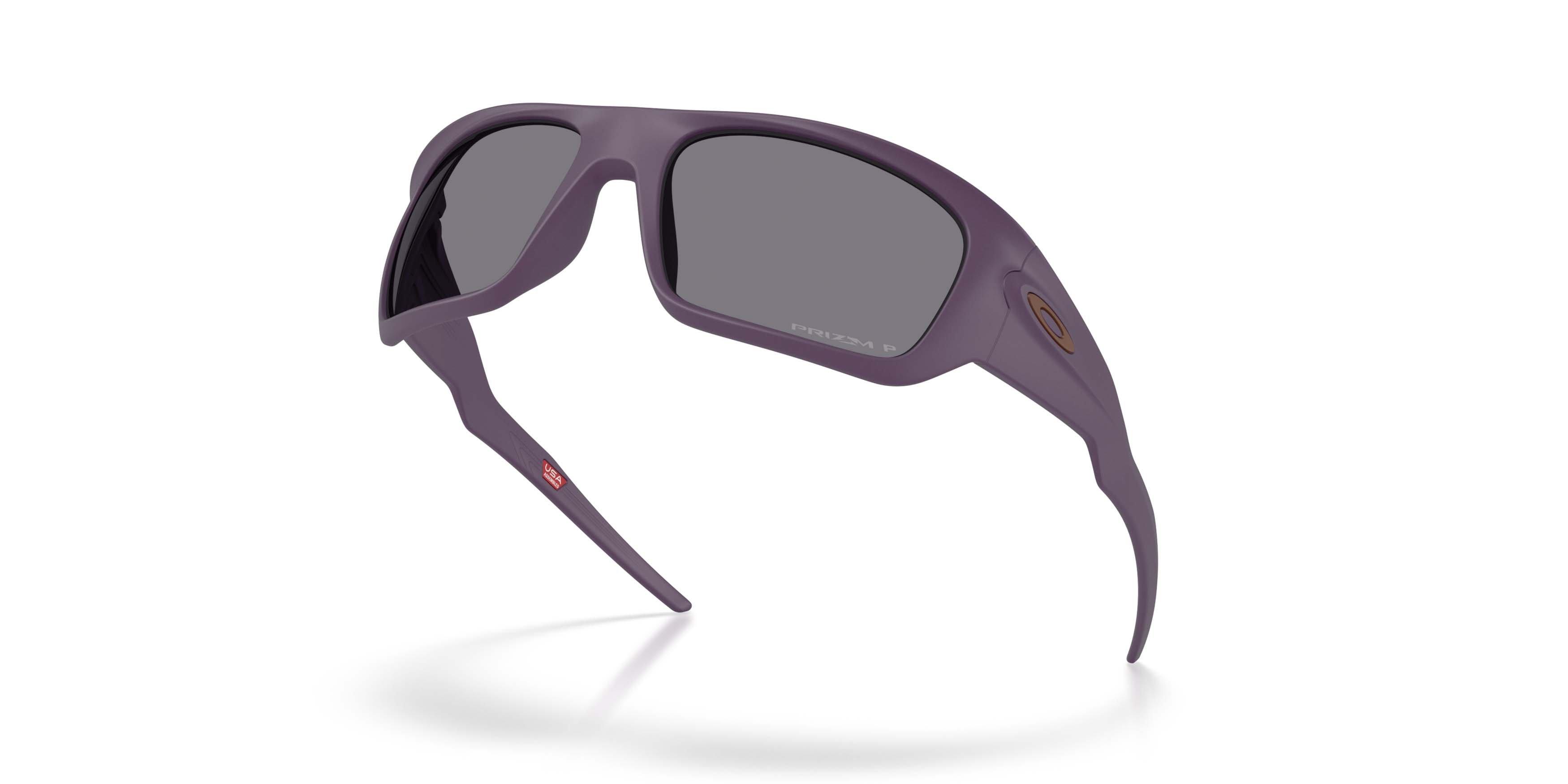 Oakley Masseter Prizm Grey Polarized Sunglasses - Matte Aubergine - PURPLE/GREY