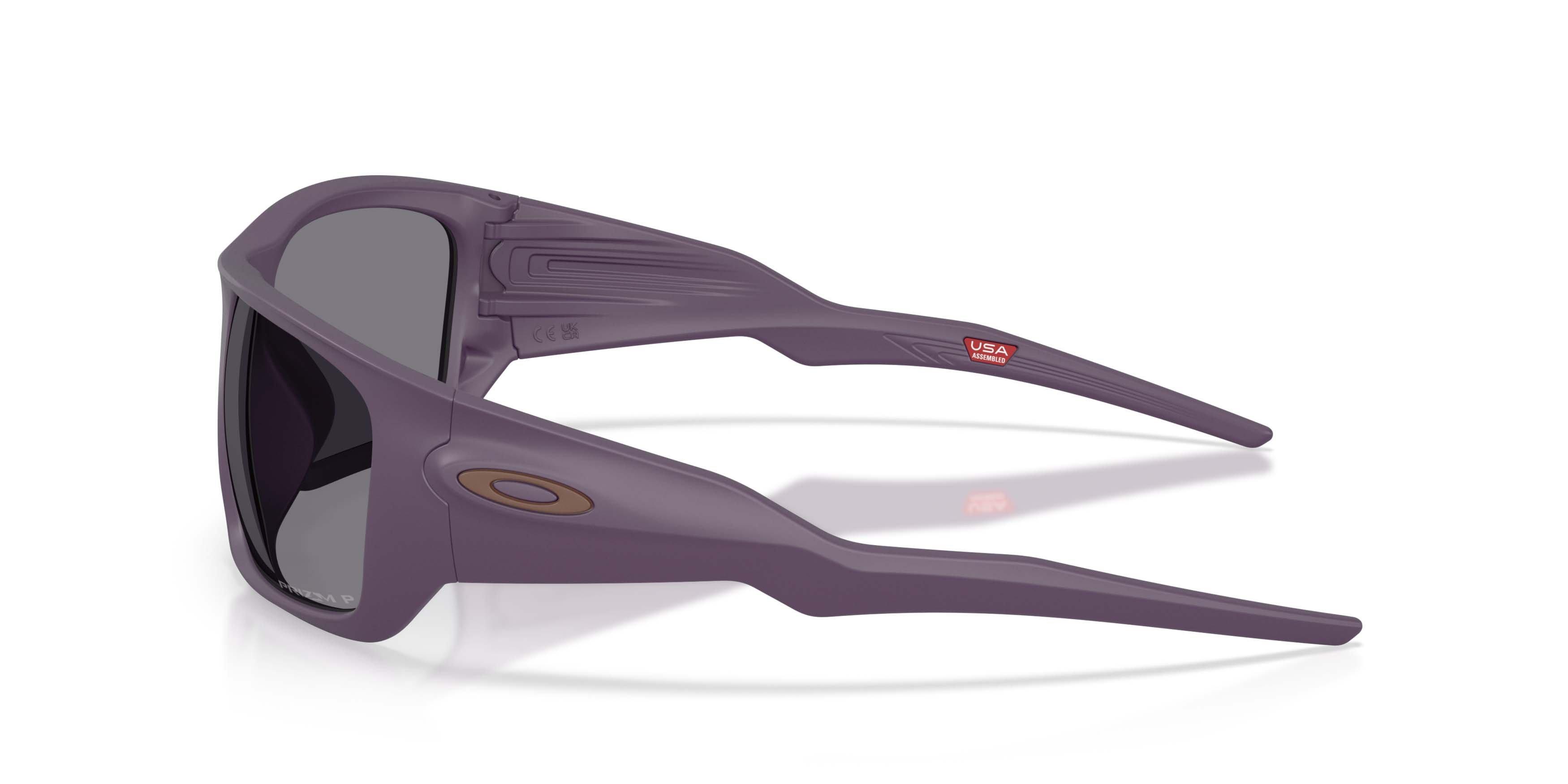 Oakley Masseter Prizm Grey Polarized Sunglasses - Matte Aubergine - PURPLE/GREY