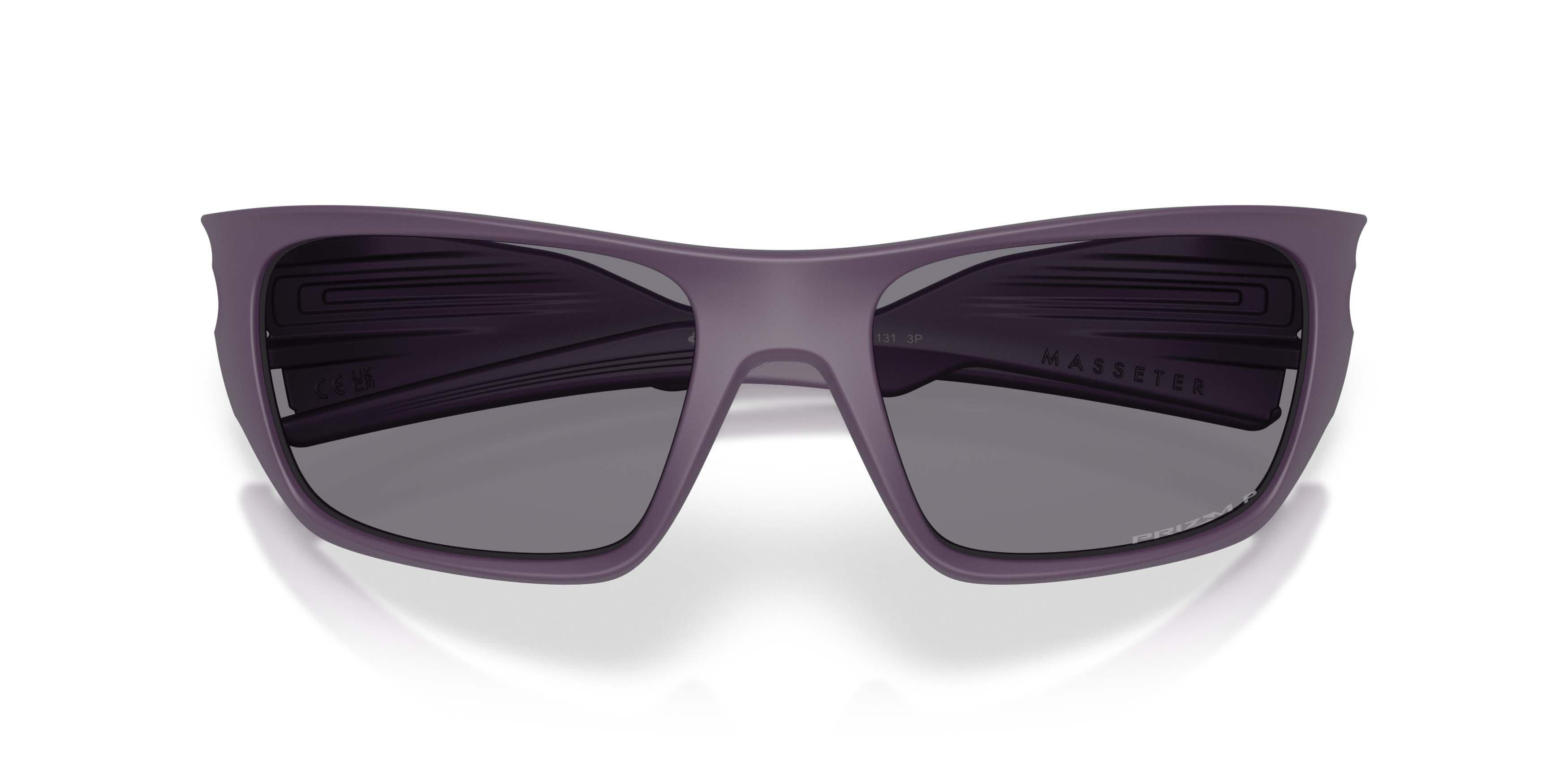 Oakley Masseter Prizm Grey Polarized Sunglasses - Matte Aubergine - PURPLE/GREY