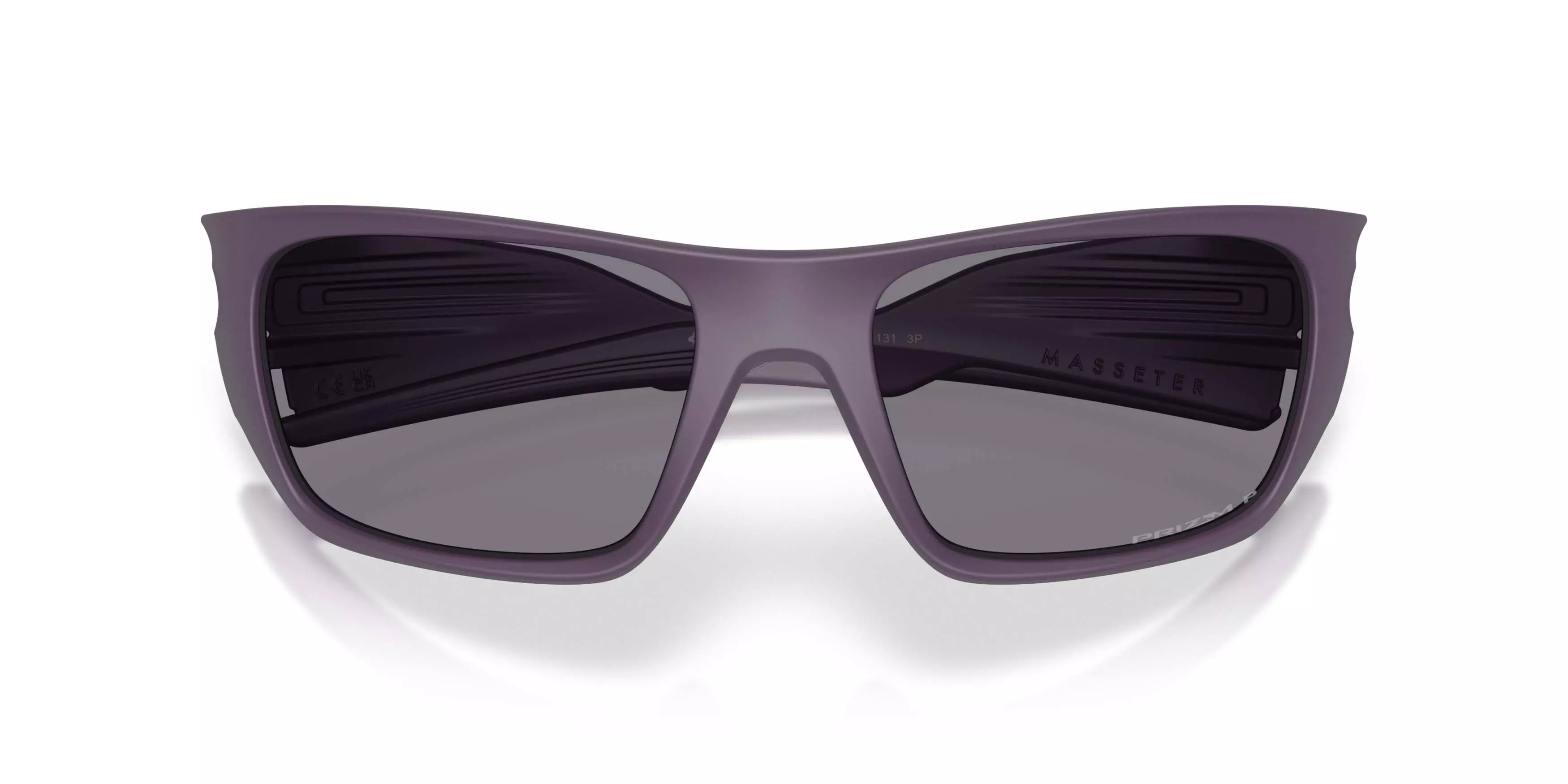 Oakley Masseter Prizm Grey Polarized Sunglasses - Matte Aubergine - PURPLE/GREY