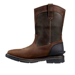 Carhartt Montana Waterproof 11" Square Toe Wellington Soft Toe "Brown/Burnt Olive" Men's Wide Boot