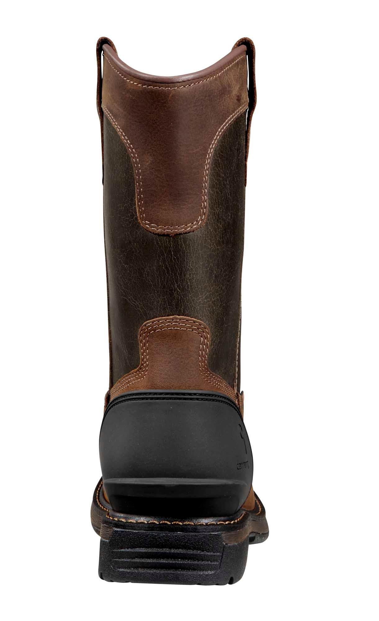 Carhartt Montana Waterproof 11" Square Toe Wellington Soft Toe "Brown/Burnt Olive" Men's Wide Boot - BROWN/OLIVE Thumbnail View 8