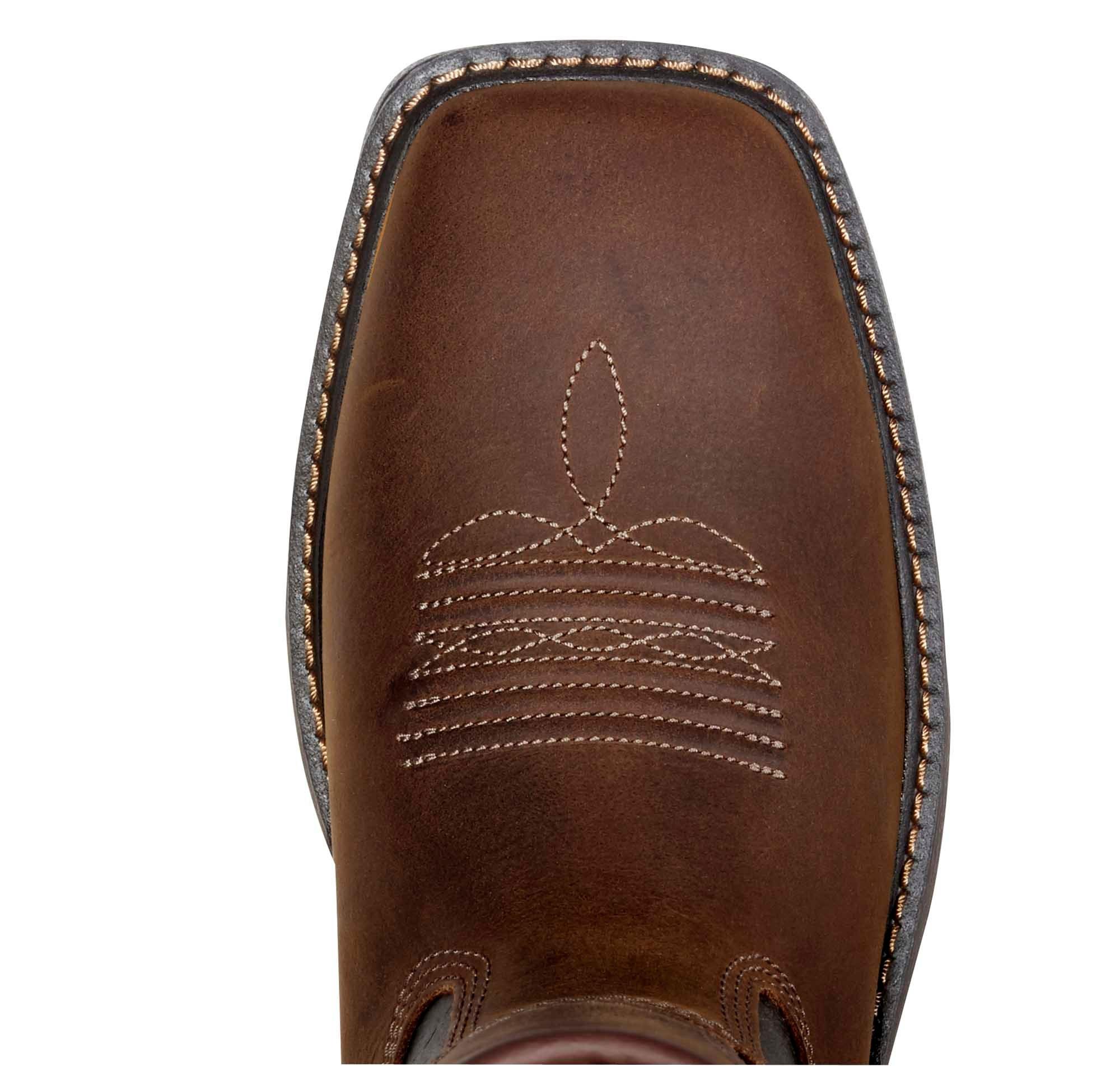 Carhartt Montana Waterproof 11" Square Toe Wellington Soft Toe "Brown/Burnt Olive" Men's Wide Boot - BROWN/OLIVE Thumbnail View 9