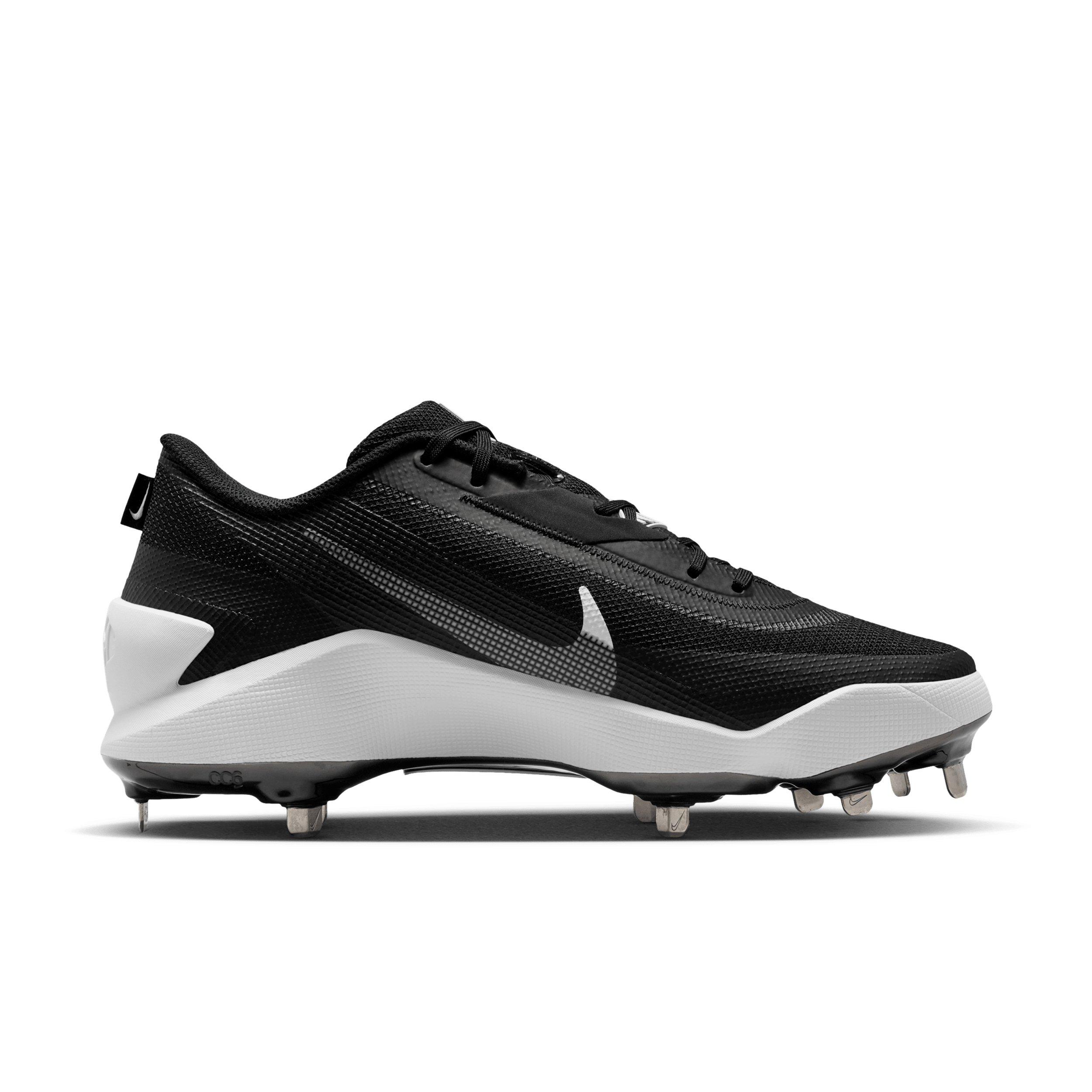 Nike Diamond Showcase MTL "Black/White" Men's Baseball Cleat - BLACK/WHITE Thumbnail View 1