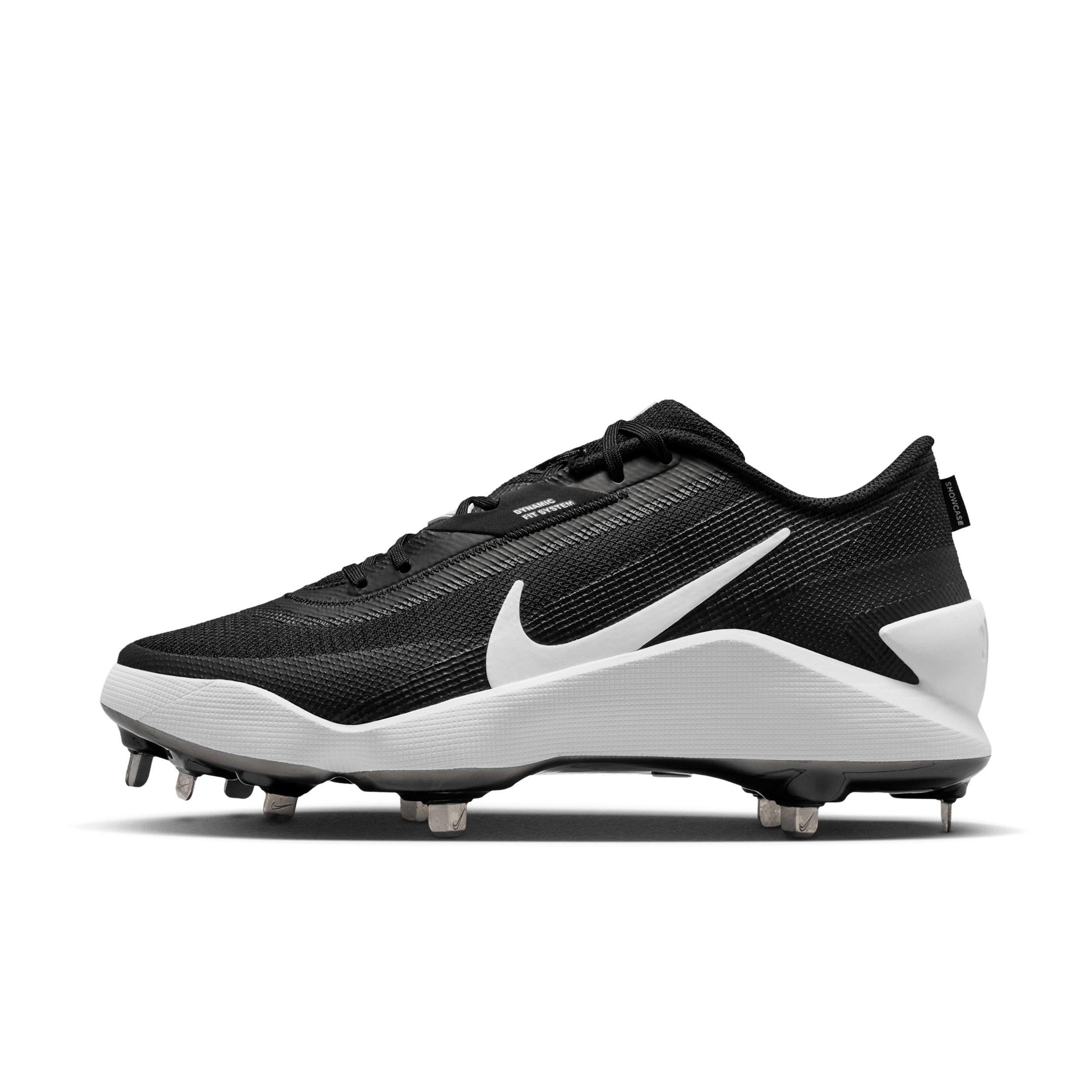 Nike Diamond Showcase MTL "Black/White" Men's Baseball Cleat - BLACK/WHITE Thumbnail View 2