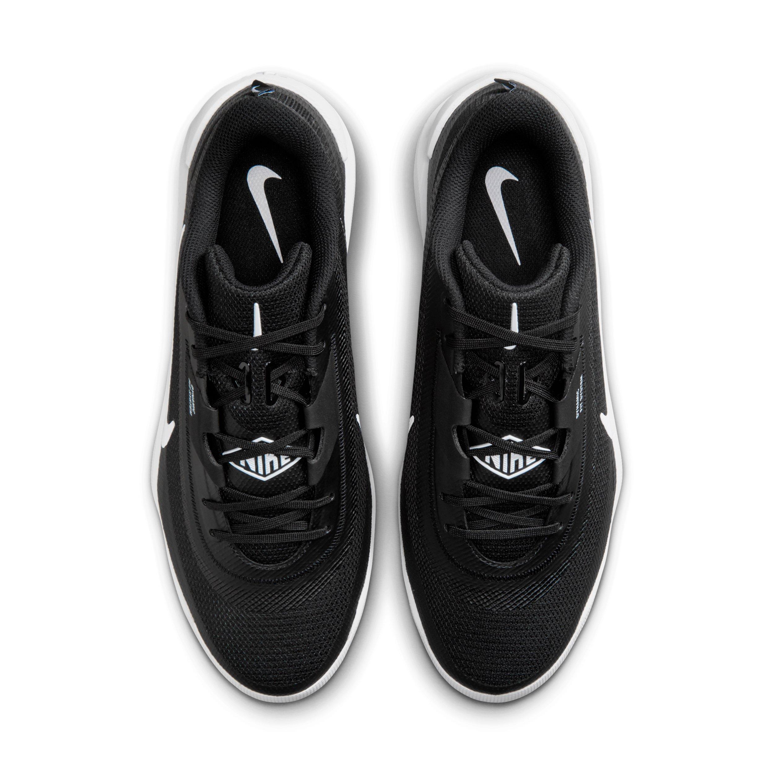Nike Diamond Showcase MTL "Black/White" Men's Baseball Cleat - BLACK/WHITE Thumbnail View 4