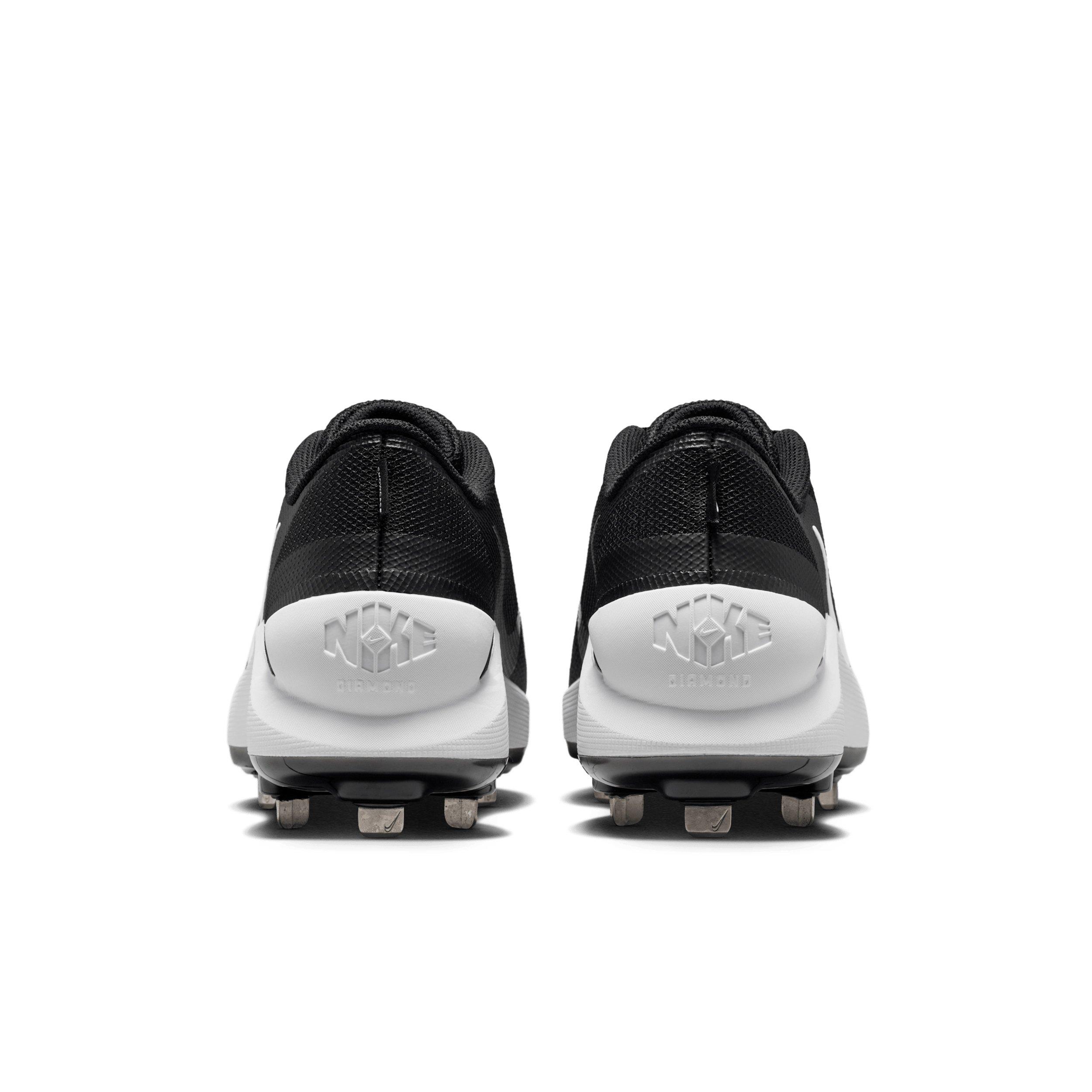 Nike Diamond Showcase MTL "Black/White" Men's Baseball Cleat - BLACK/WHITE Thumbnail View 5