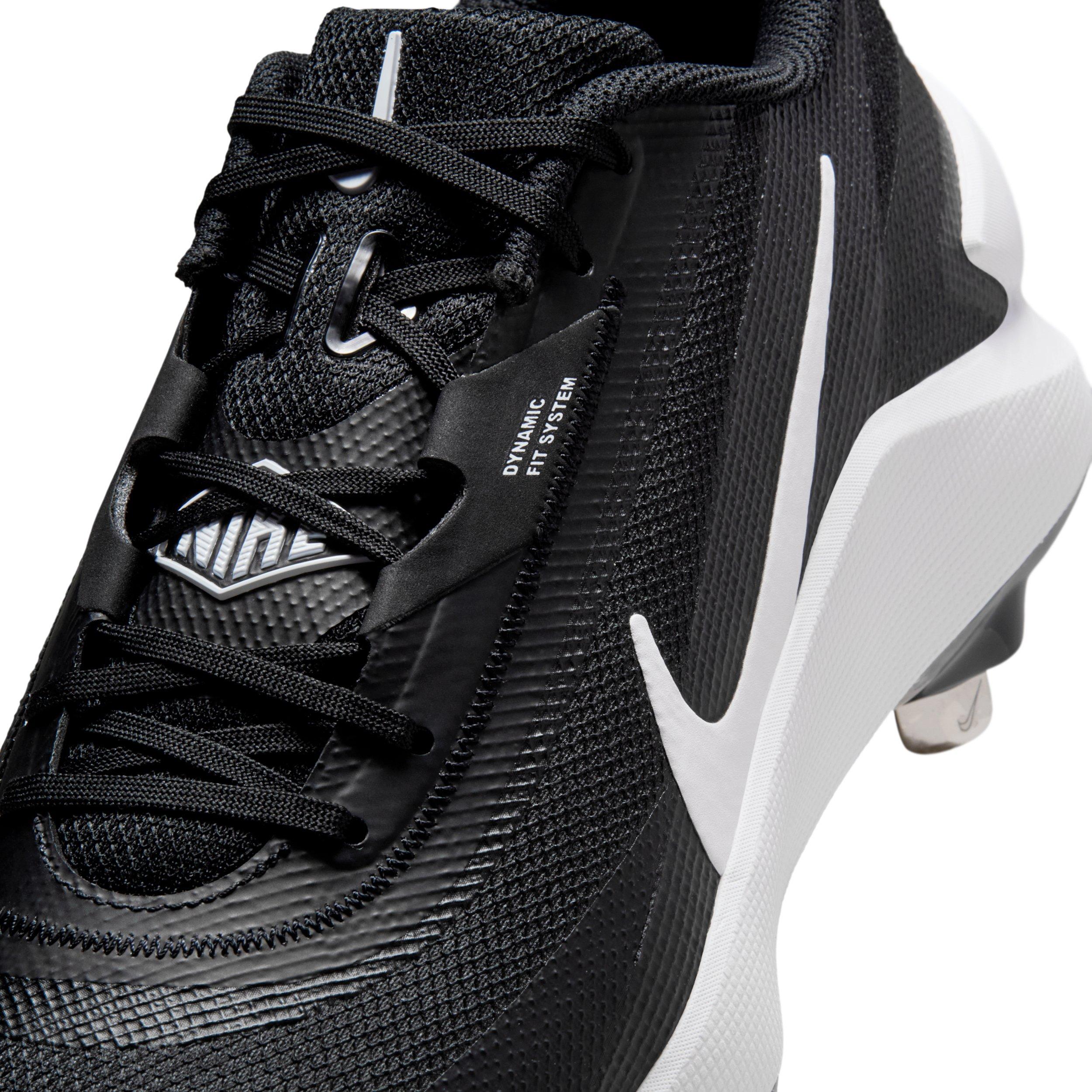 Nike Diamond Showcase MTL "Black/White" Men's Baseball Cleat - BLACK/WHITE Thumbnail View 8