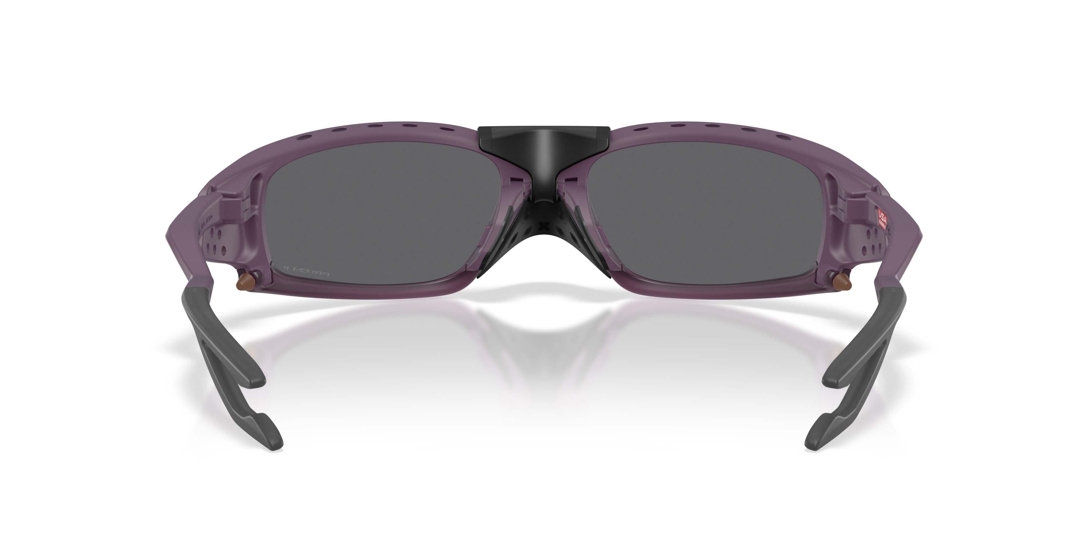 Oakley Plantaris SQ Prizm Black Polarized Sunglasses - Matte Aubergine - PURPLE/BLACK
