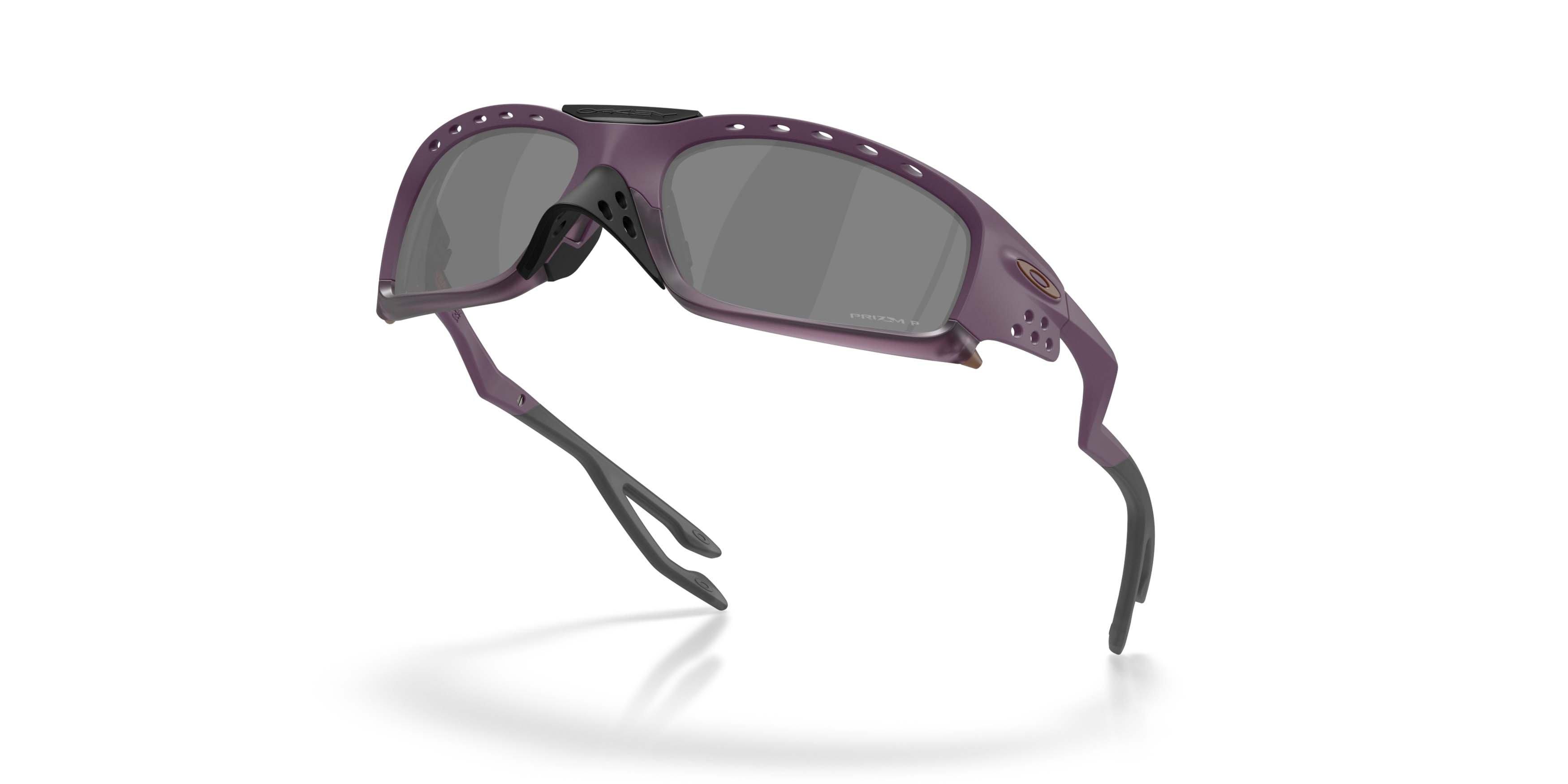 Oakley Plantaris SQ Prizm Black Polarized Sunglasses - Matte Aubergine - PURPLE/BLACK
