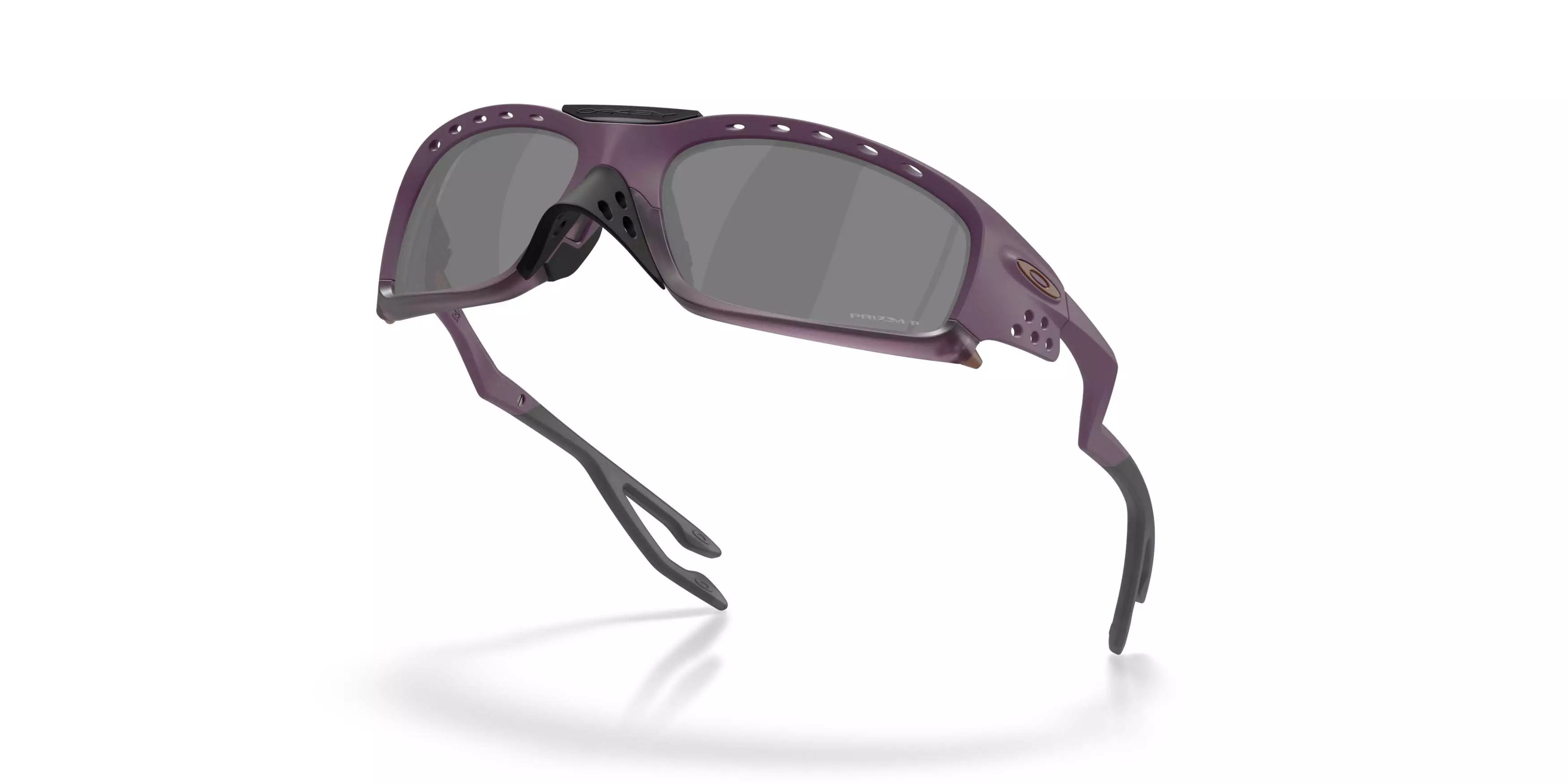 Oakley Plantaris SQ Prizm Black Polarized Sunglasses - Matte Aubergine - PURPLE/BLACK