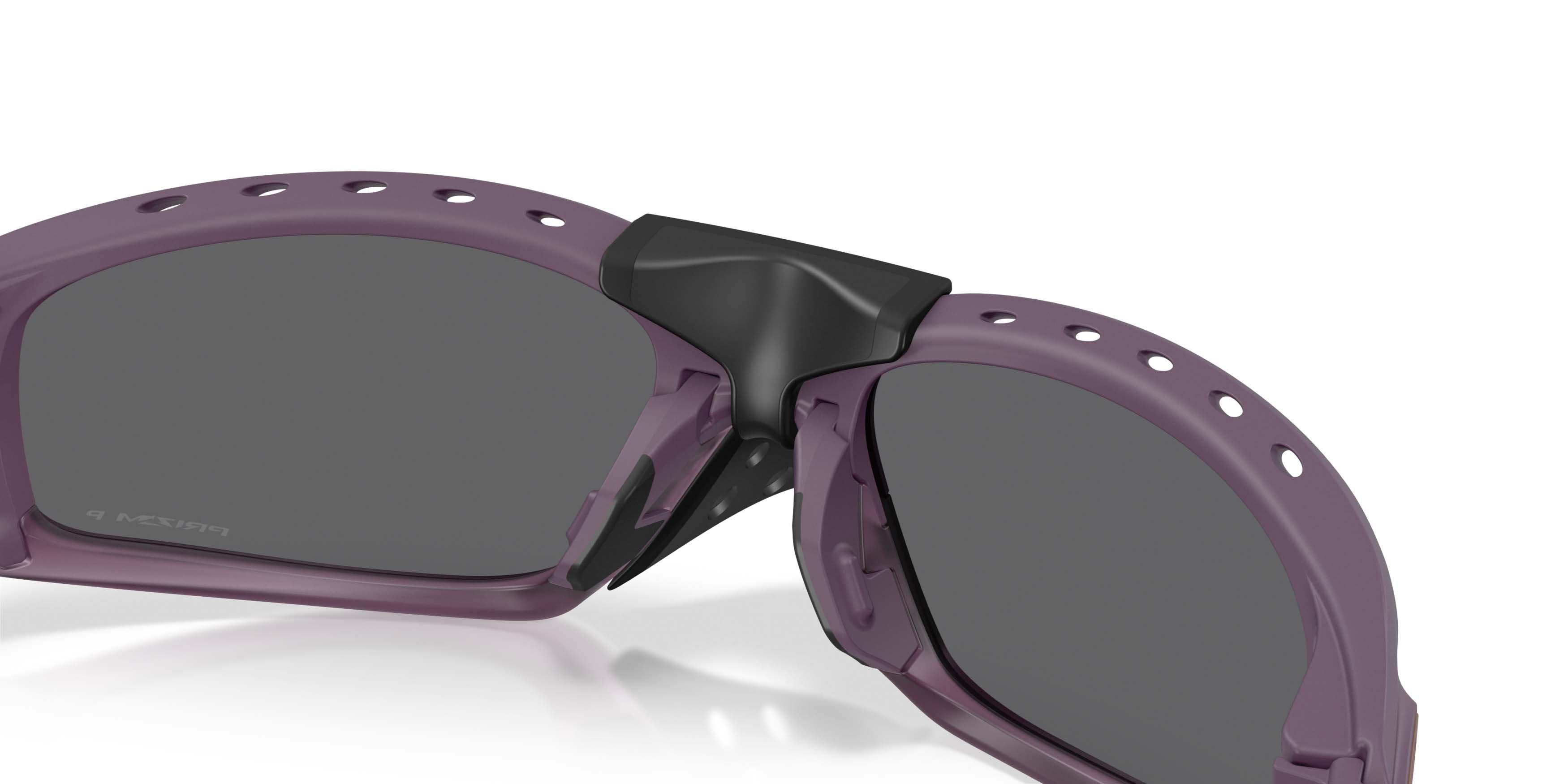 Oakley Plantaris SQ Prizm Black Polarized Sunglasses - Matte Aubergine - PURPLE/BLACK