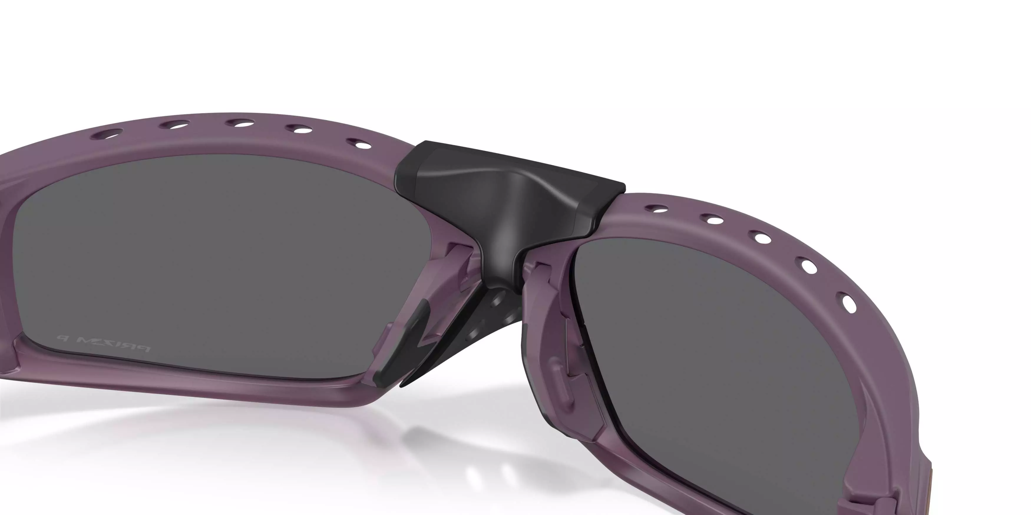 Oakley Plantaris SQ Prizm Black Polarized Sunglasses - Matte Aubergine - PURPLE/BLACK