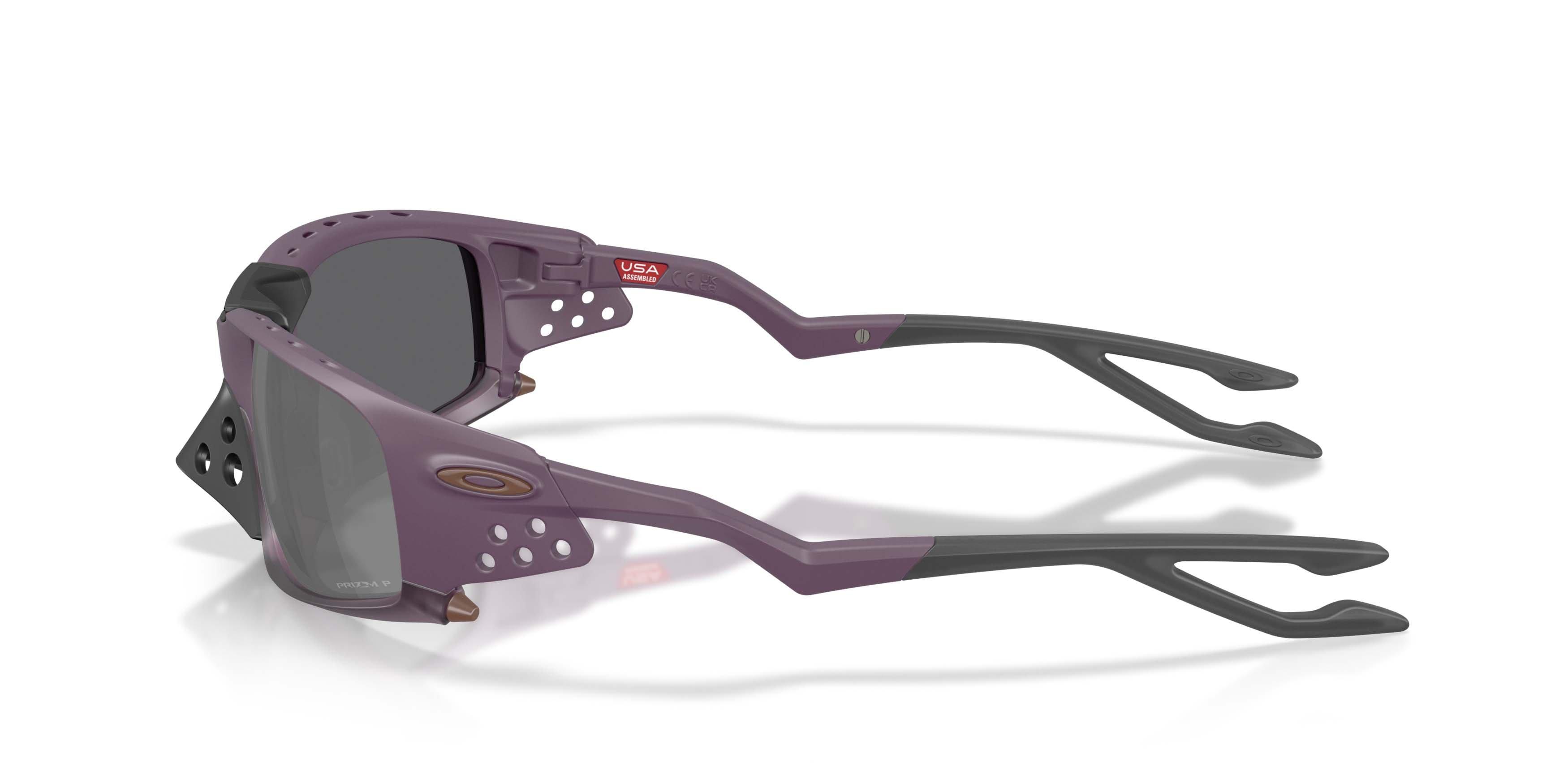 Oakley Plantaris SQ Prizm Black Polarized Sunglasses - Matte Aubergine - PURPLE/BLACK