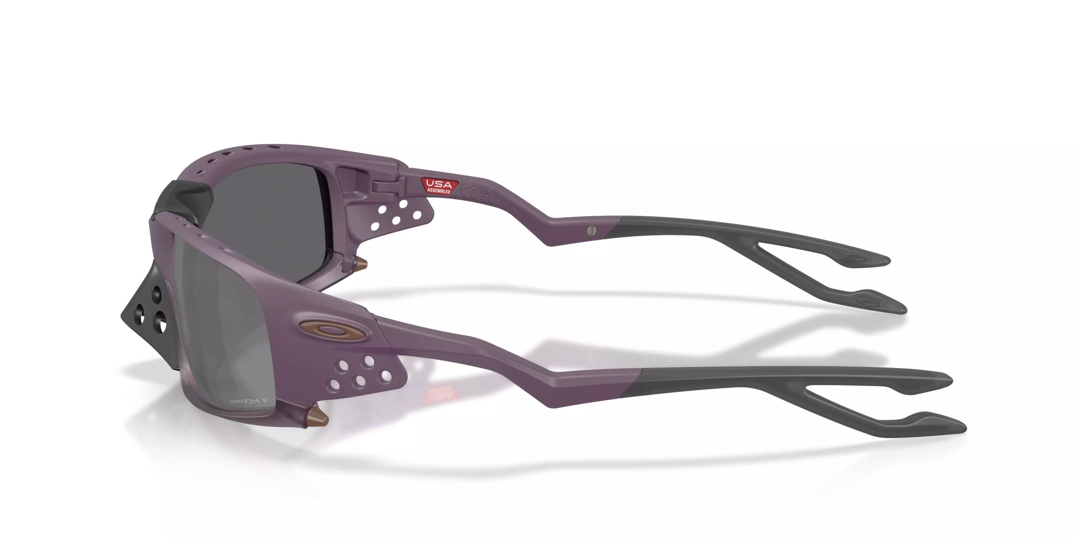 Oakley Plantaris SQ Prizm Black Polarized Sunglasses - Matte Aubergine - PURPLE/BLACK