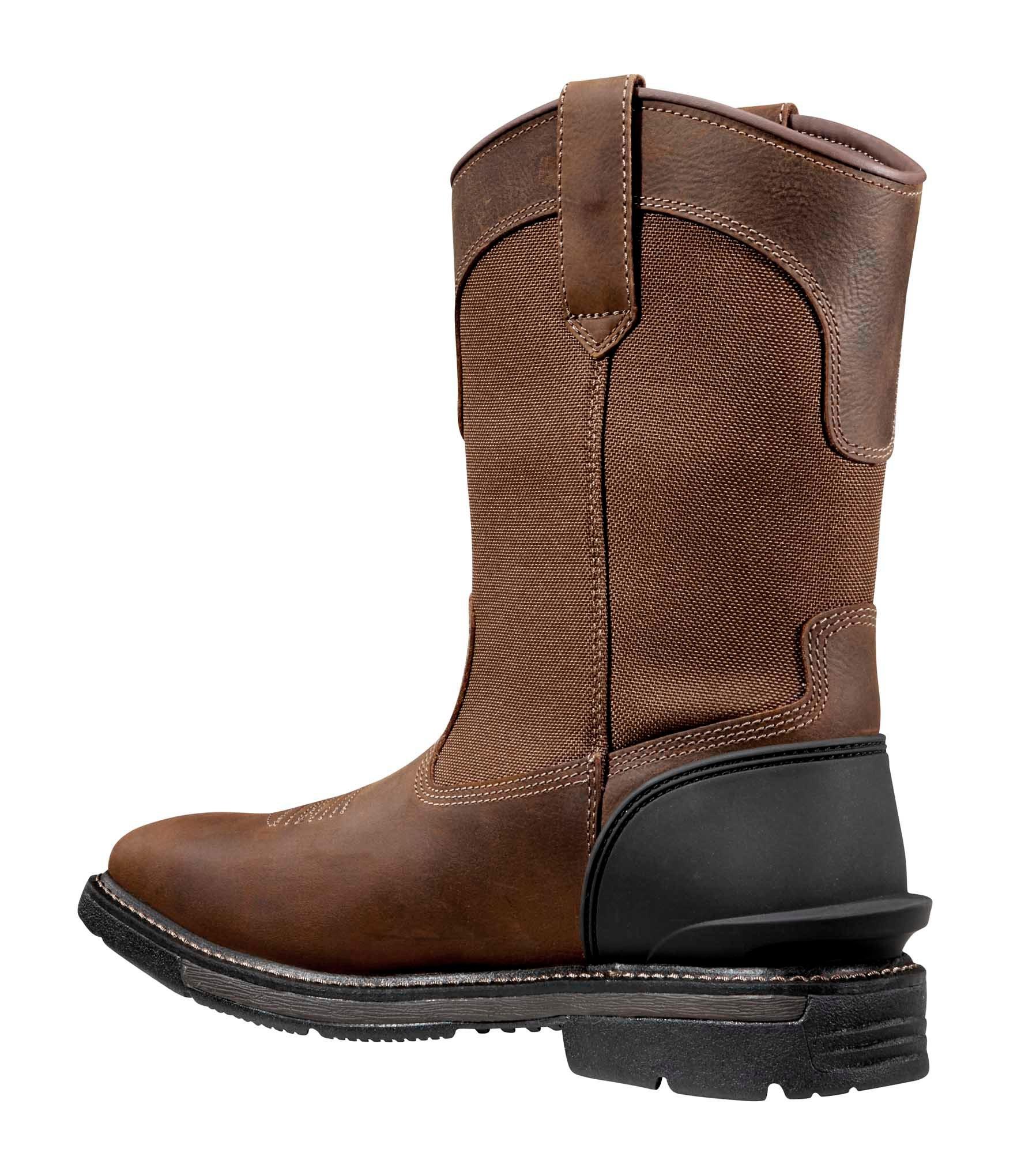 Carhartt Montana Water Resistant 11" Toe Wellington Soft Toe "Brown" Men's Wide Boot - BROWN Thumbnail View 4