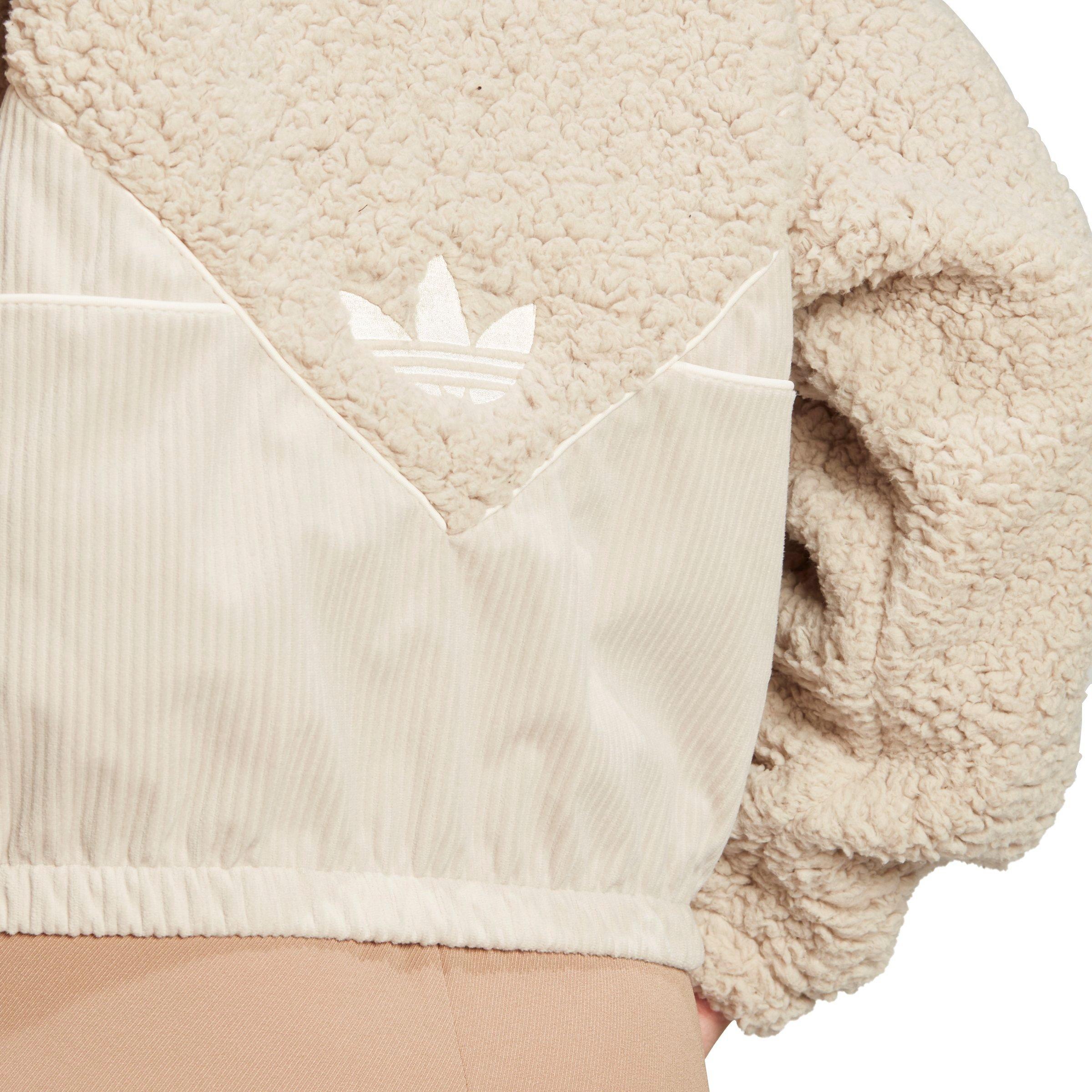 【ADIDAS】アディダス Adicolor Corduroy Fleece Mix Jacket adidas Women's Originals Corduroy Fleece Mix Jacket - Beige