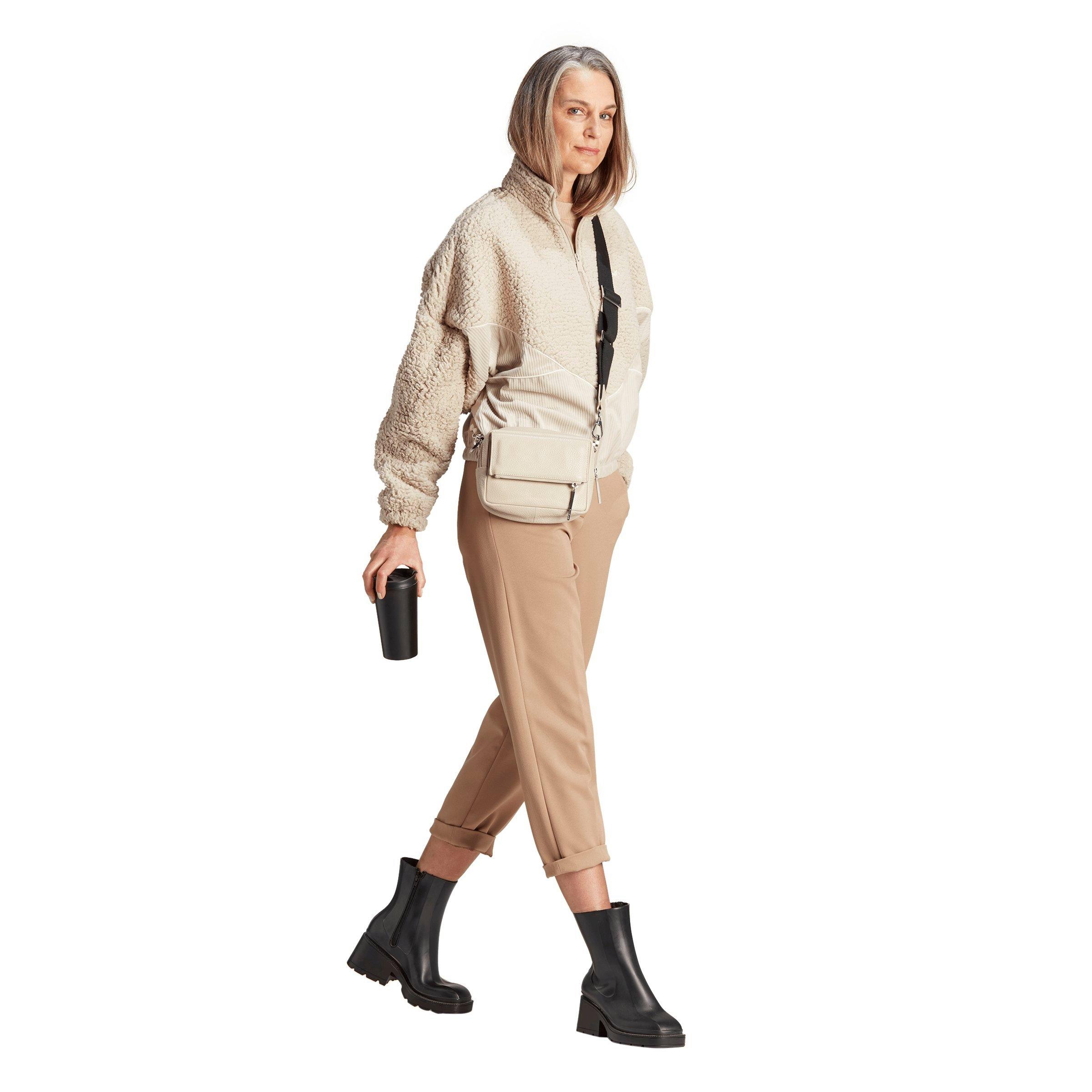 adidas Women's Originals Corduroy Fleece Mix Jacket - Beige
