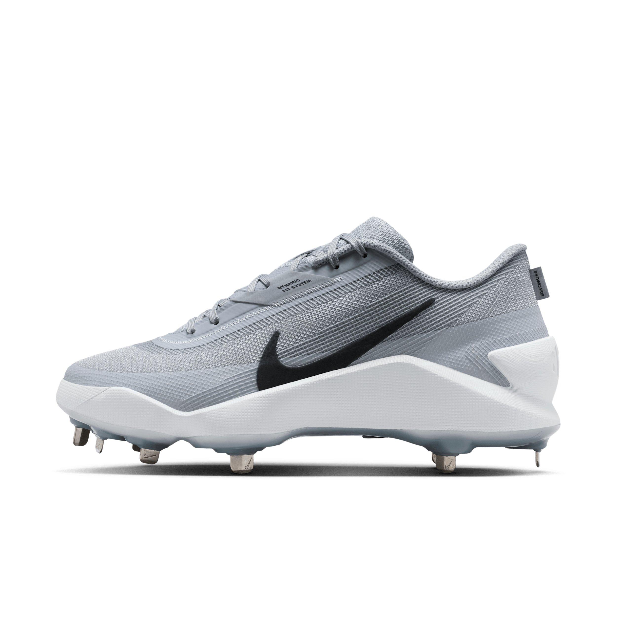 Nike Diamond Showcase MTL "Wolf Grey/White/Black" Men's Baseball Cleat - GREY/WHITE/BLACK Thumbnail View 2