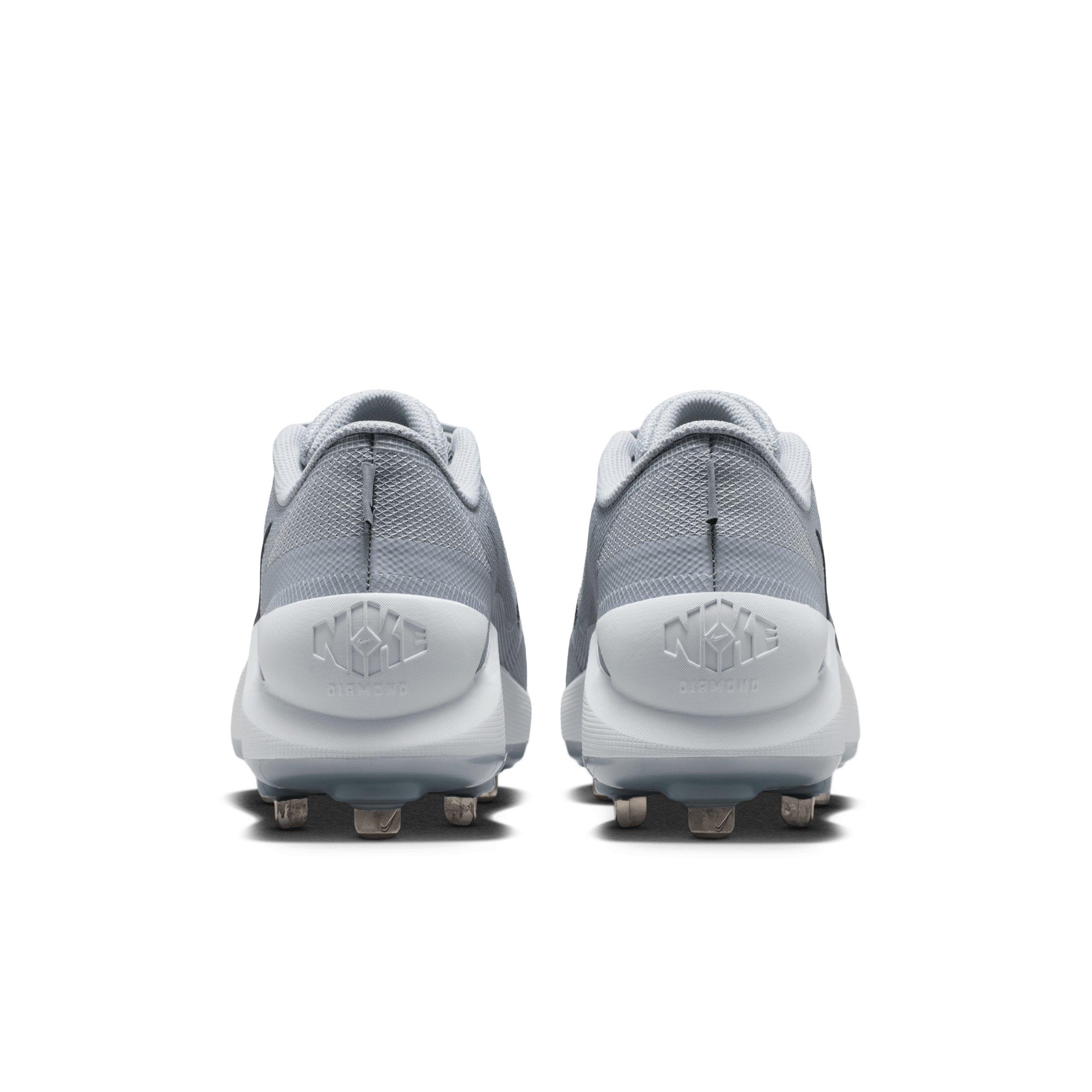 Nike Diamond Showcase MTL "Wolf Grey/White/Black" Men's Baseball Cleat - GREY/WHITE/BLACK Thumbnail View 5
