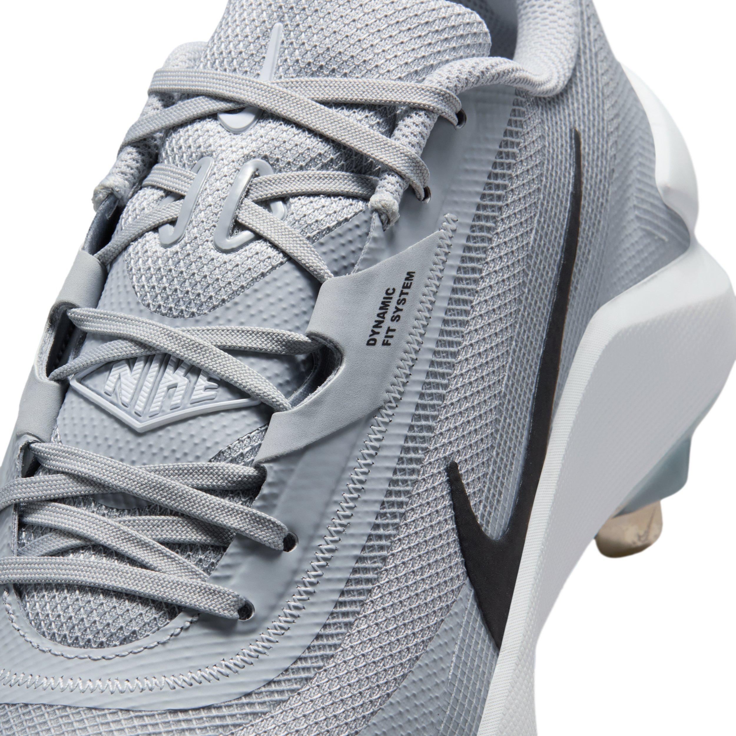 Nike Diamond Showcase MTL "Wolf Grey/White/Black" Men's Baseball Cleat - GREY/WHITE/BLACK Thumbnail View 8