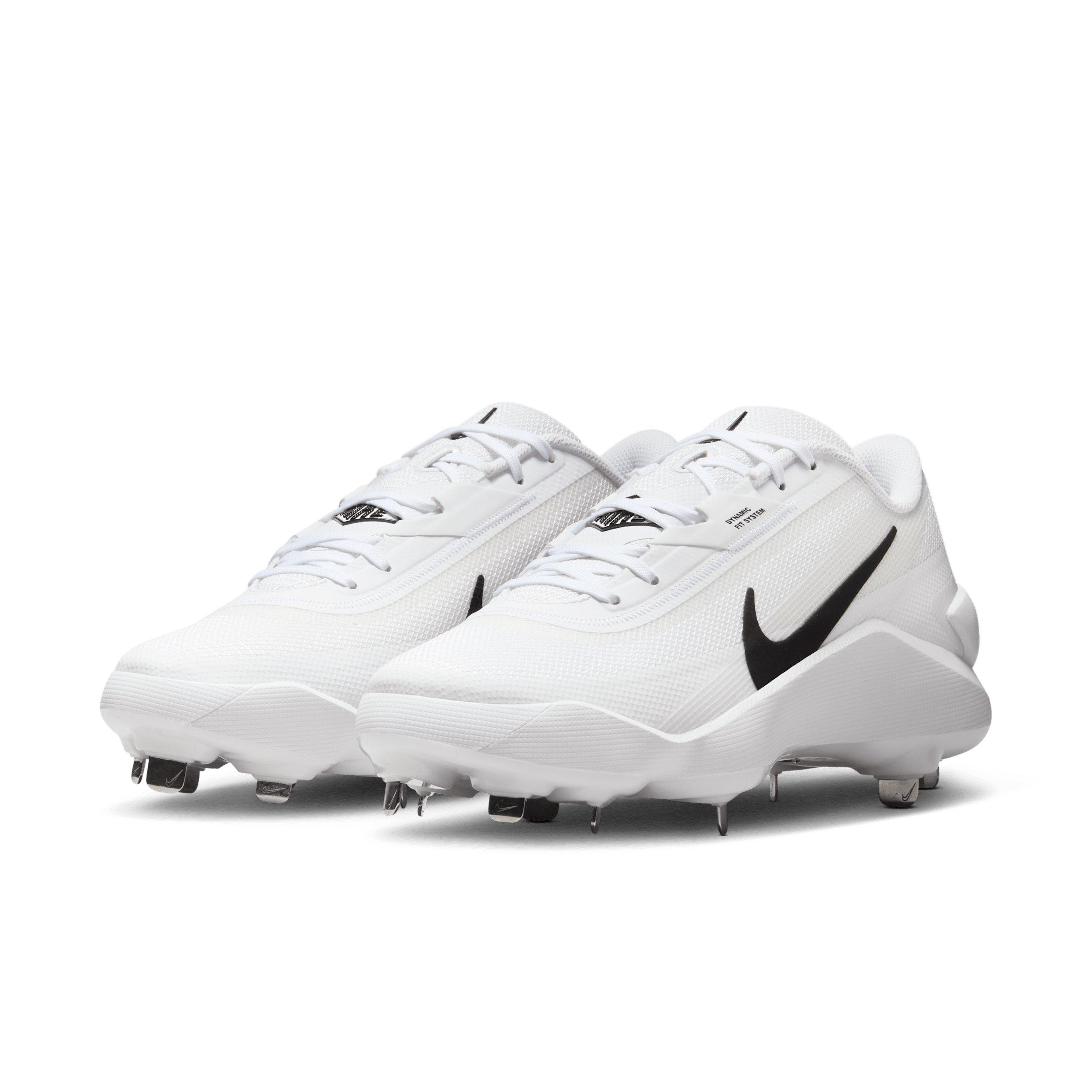Nike Diamond Showcase MTL "White/Black" Men's Baseball Cleat - WHITE/BLACK Thumbnail View 3