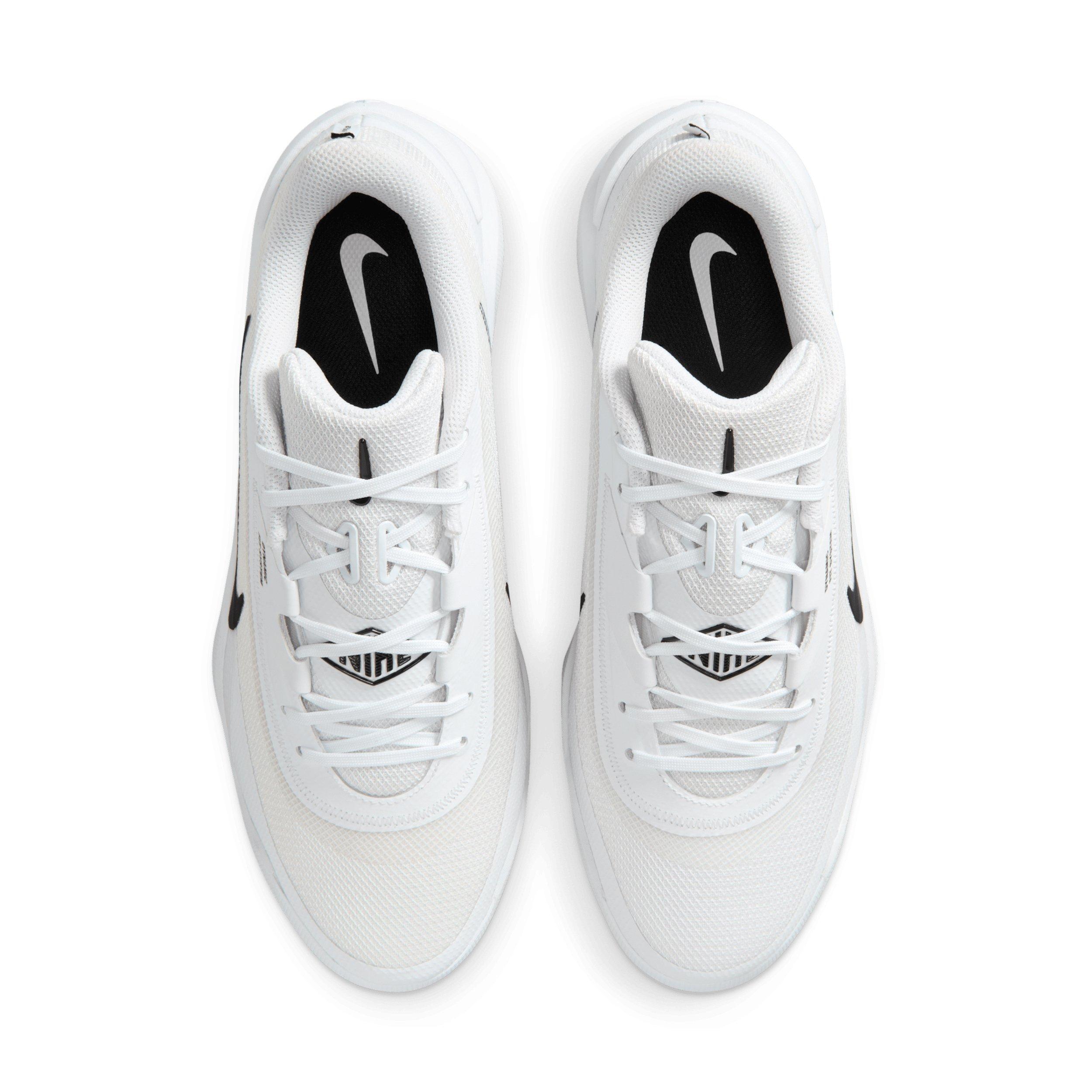 Nike Diamond Showcase MTL "White/Black" Men's Baseball Cleat - WHITE/BLACK Thumbnail View 4