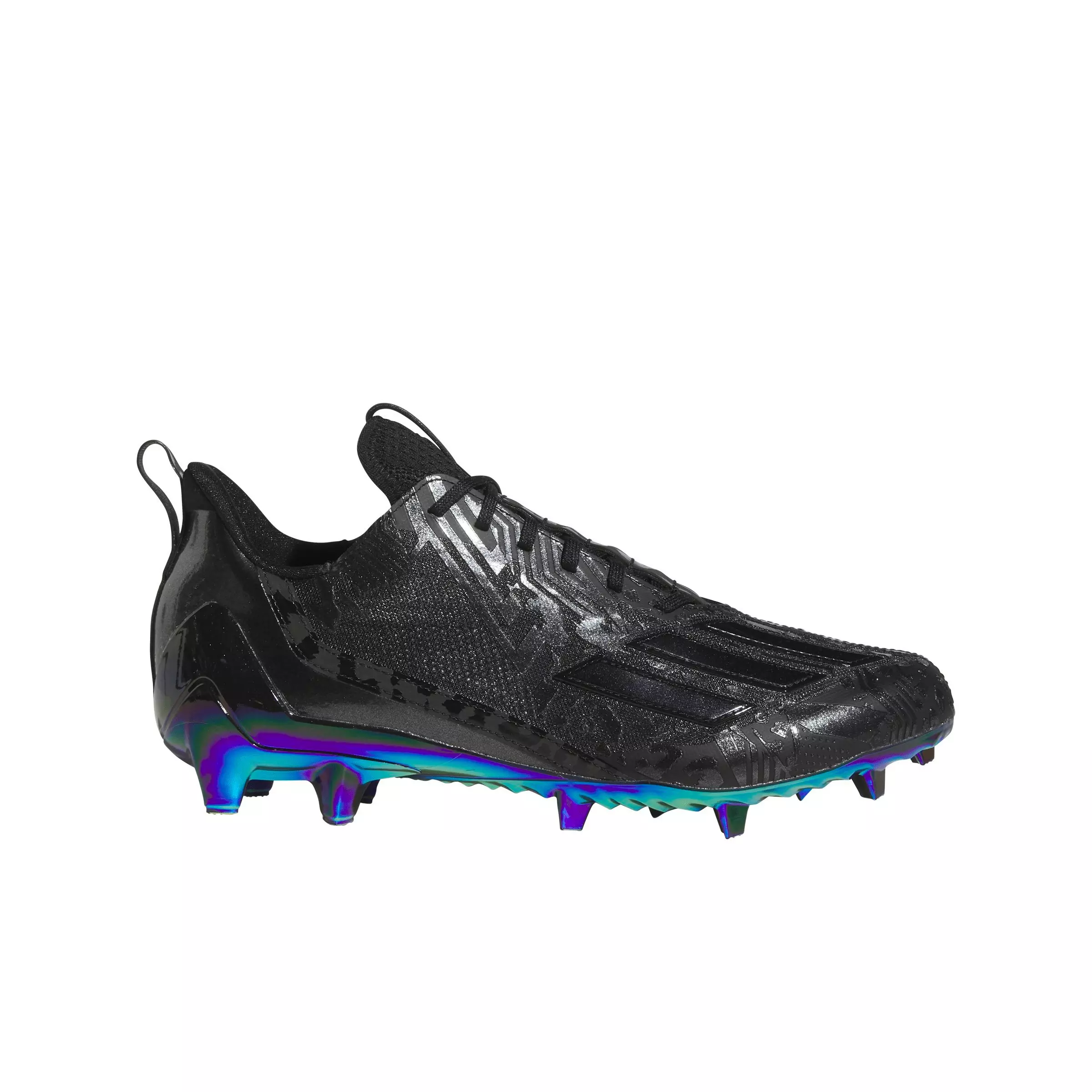 adidas adizero 12.0 Mismatch "Core Black/Core Black/Carbon" Men's Football Cleat - BLACK/BLACK/CARBON