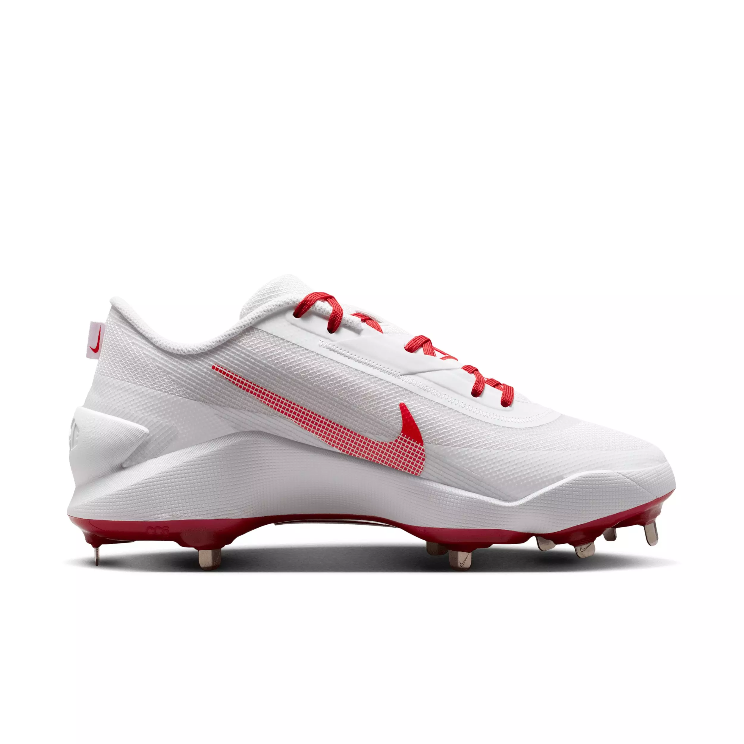 Nike Diamond Showcase MTL "White/University Red" Men's Baseball Cleat - WHITE/RED