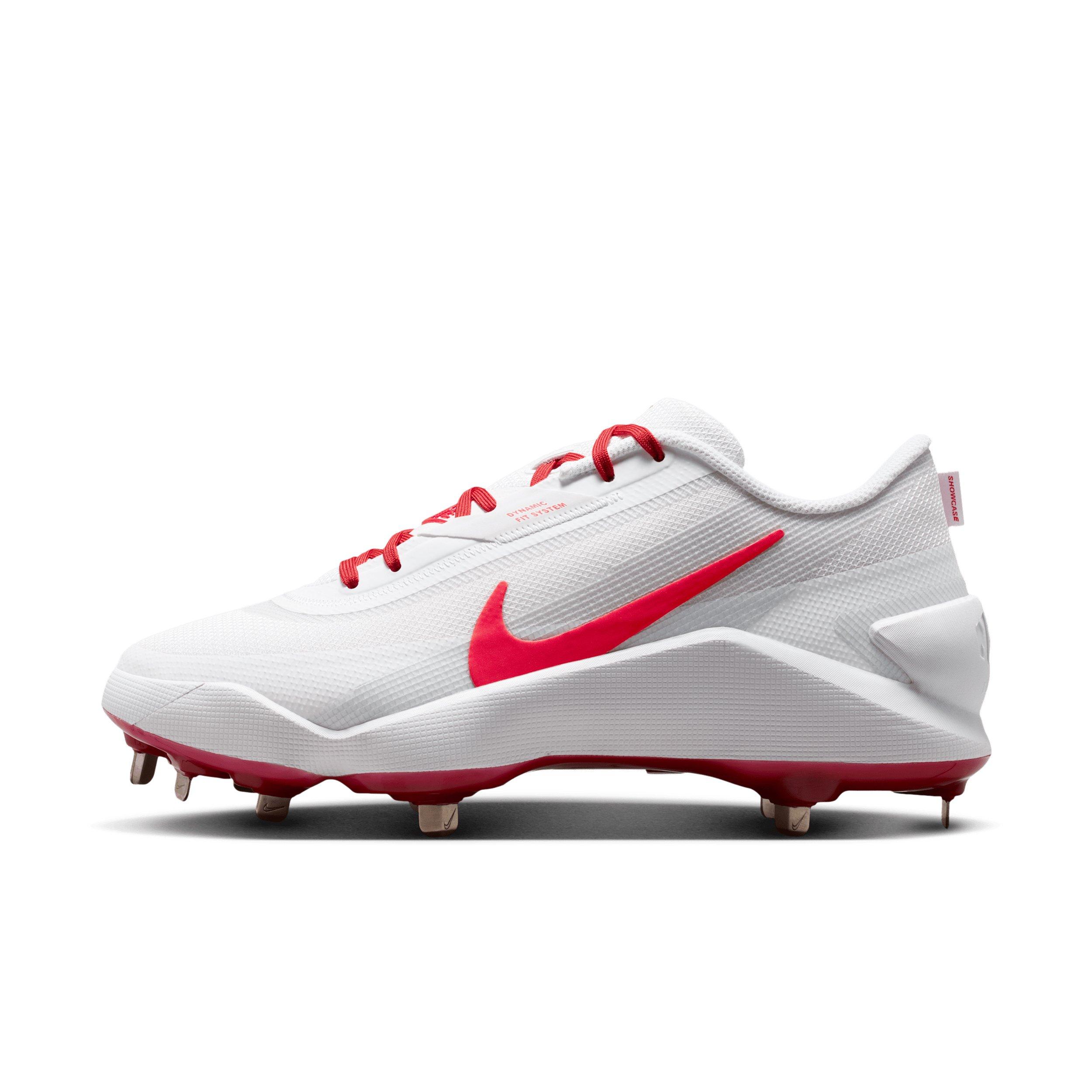 Nike Diamond Showcase MTL "White/University Red" Men's Baseball Cleat - WHITE/RED Thumbnail View 2