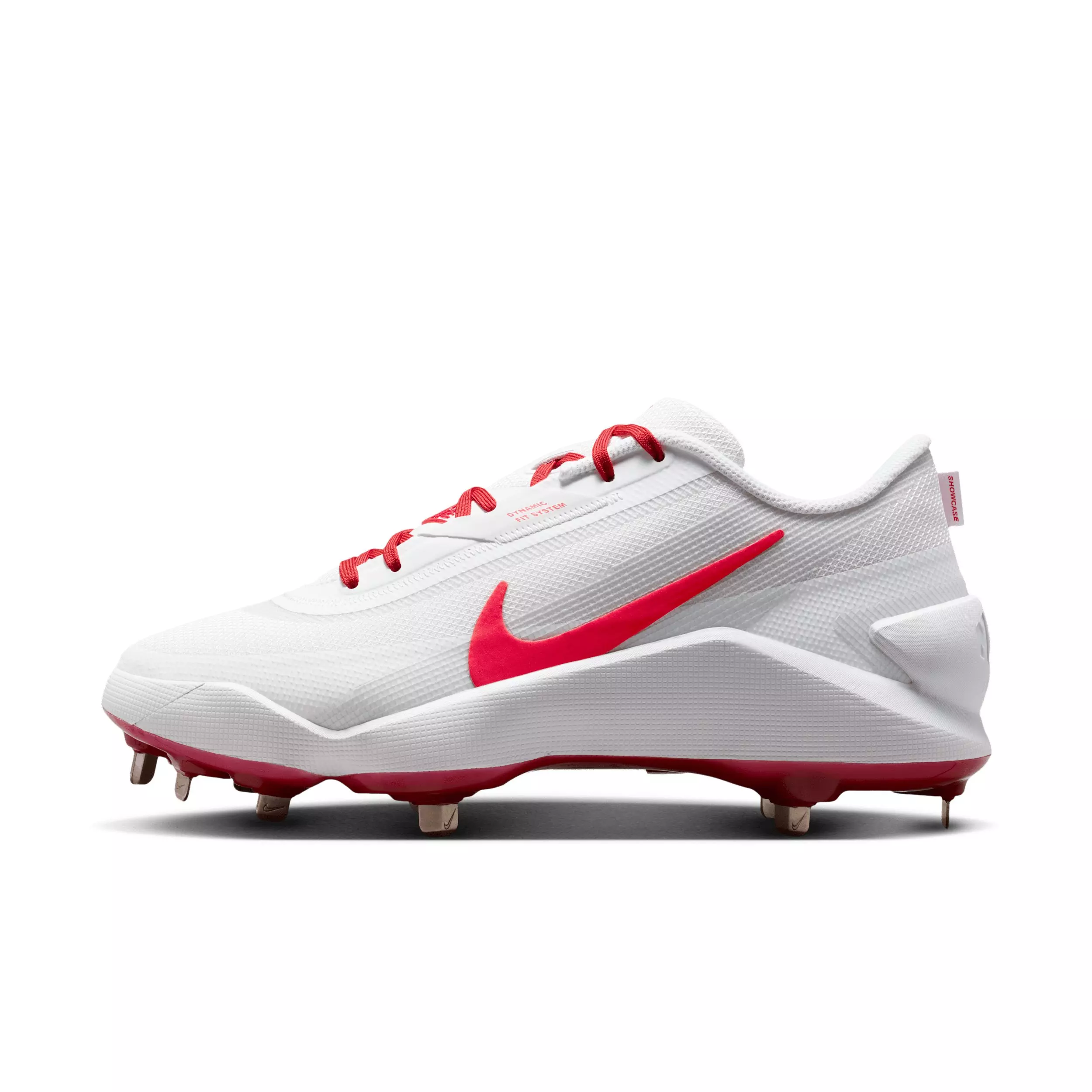 Nike Diamond Showcase MTL "White/University Red" Men's Baseball Cleat - WHITE/RED
