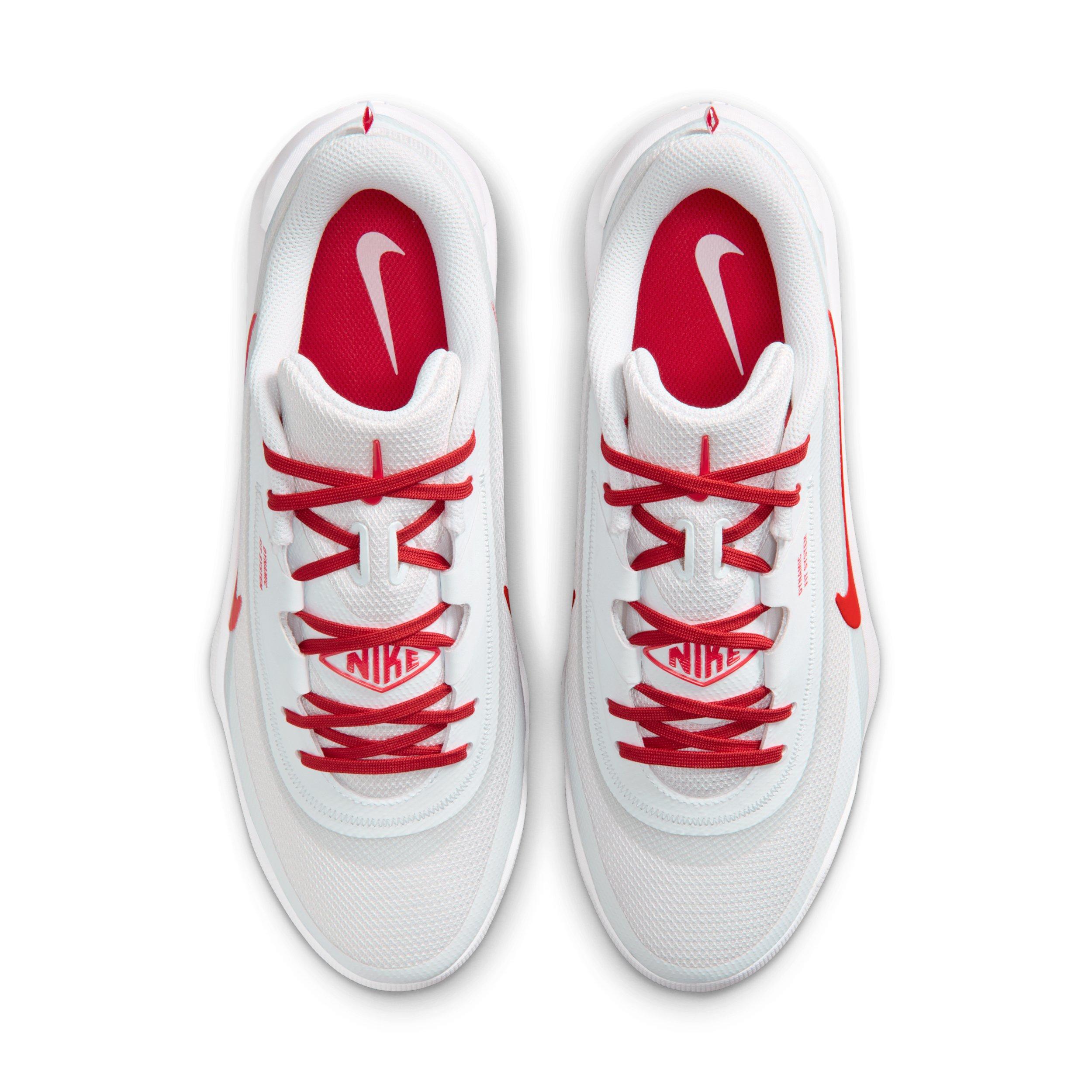 Nike Diamond Showcase MTL "White/University Red" Men's Baseball Cleat - WHITE/RED Thumbnail View 4