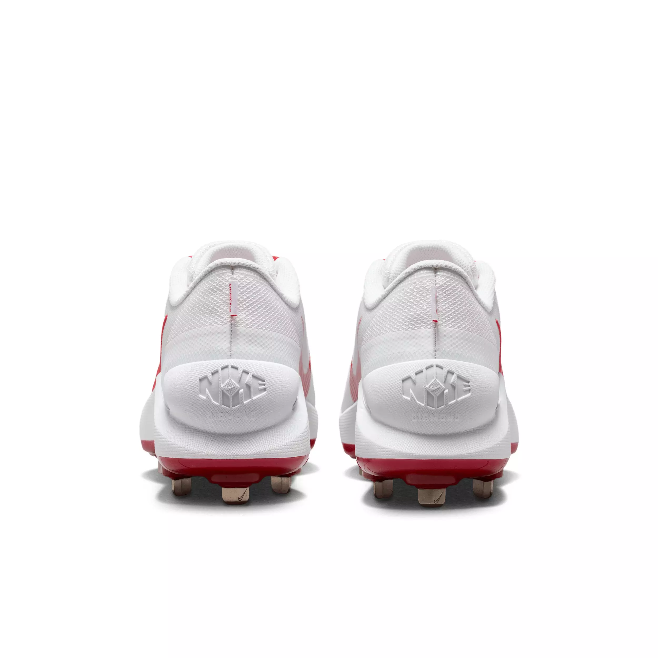 Nike Diamond Showcase MTL "White/University Red" Men's Baseball Cleat - WHITE/RED