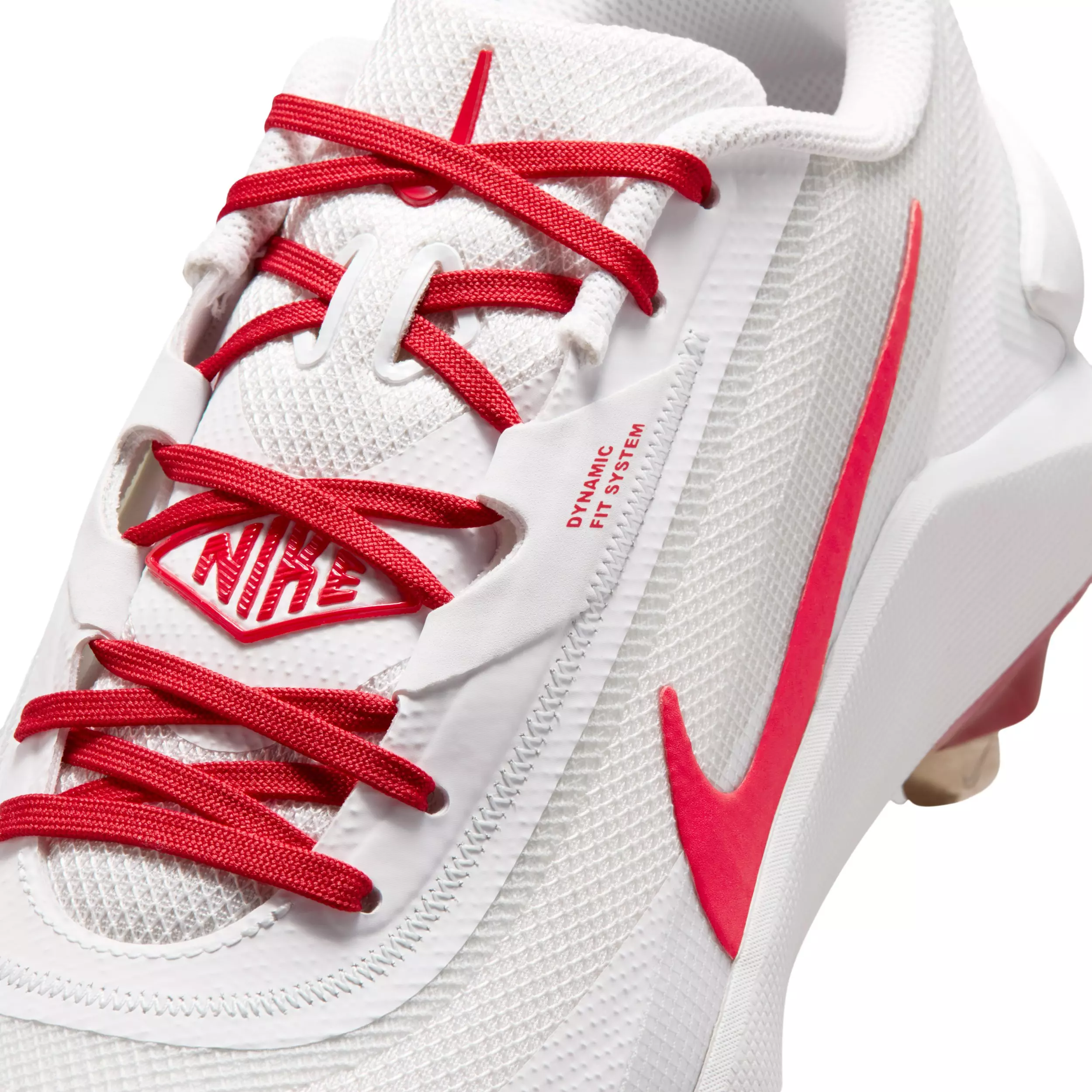 Nike Diamond Showcase MTL "White/University Red" Men's Baseball Cleat - WHITE/RED