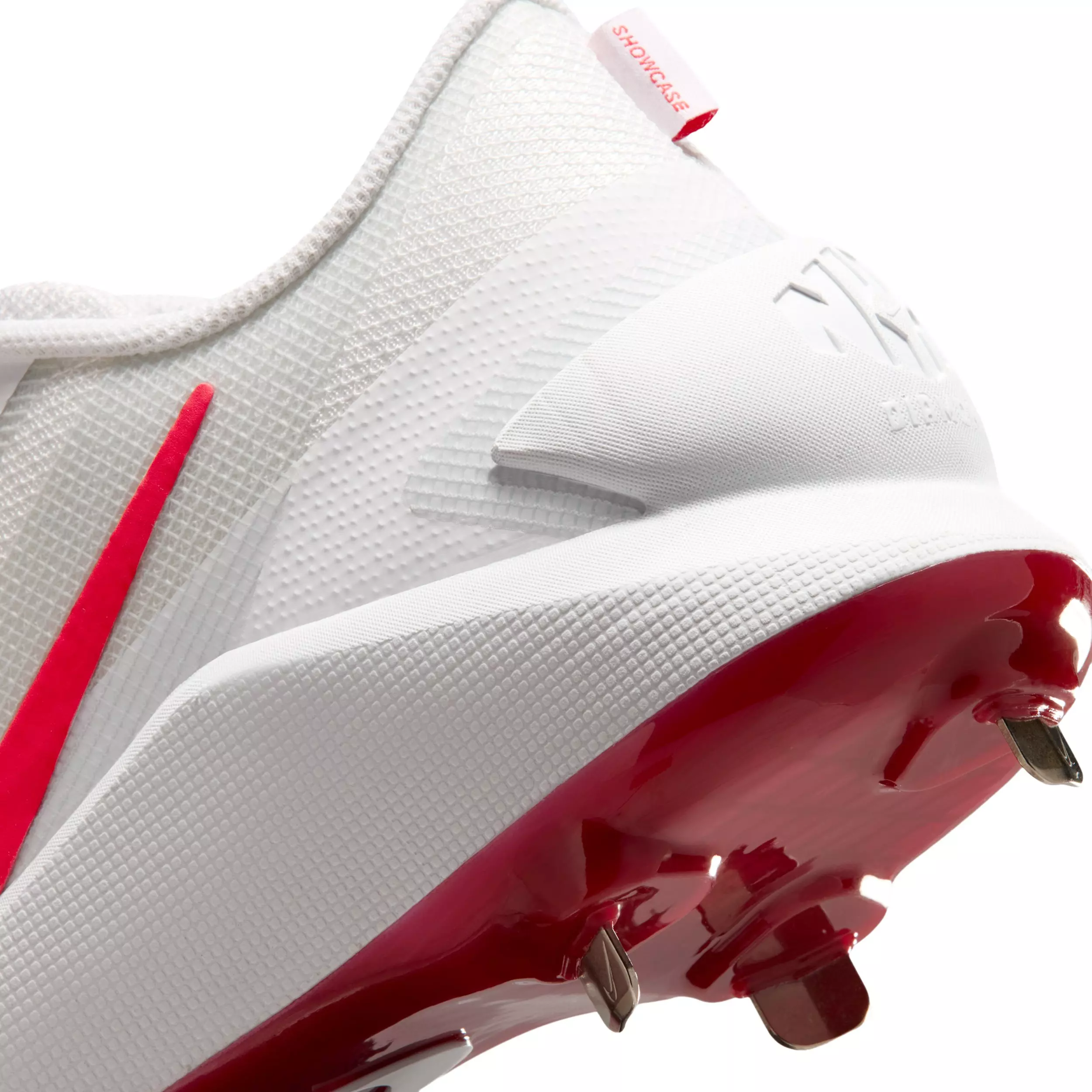 Nike Diamond Showcase MTL "White/University Red" Men's Baseball Cleat - WHITE/RED