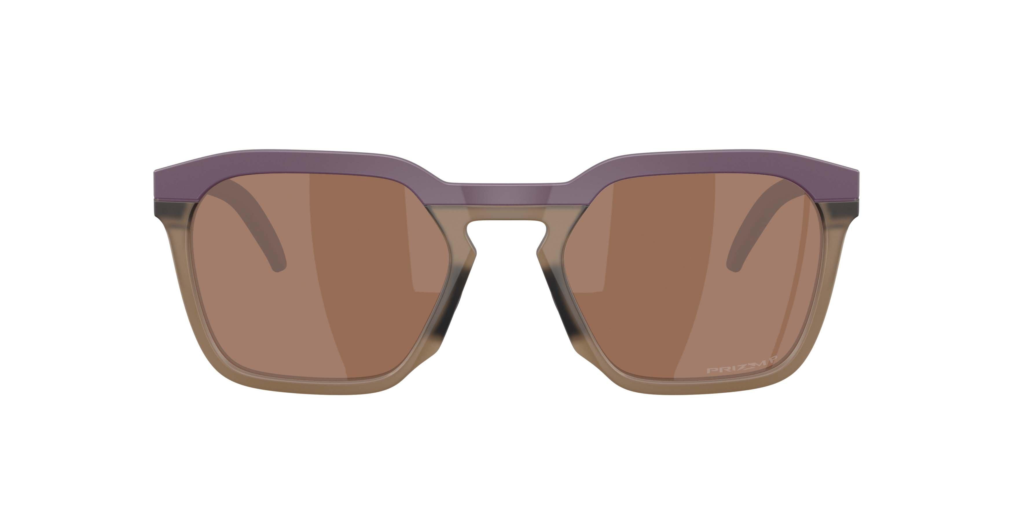 Oakley HSTN SQ Prizm Tungsten Polarized Sunglasses - Matte Aubergine - PURPLE/TAN