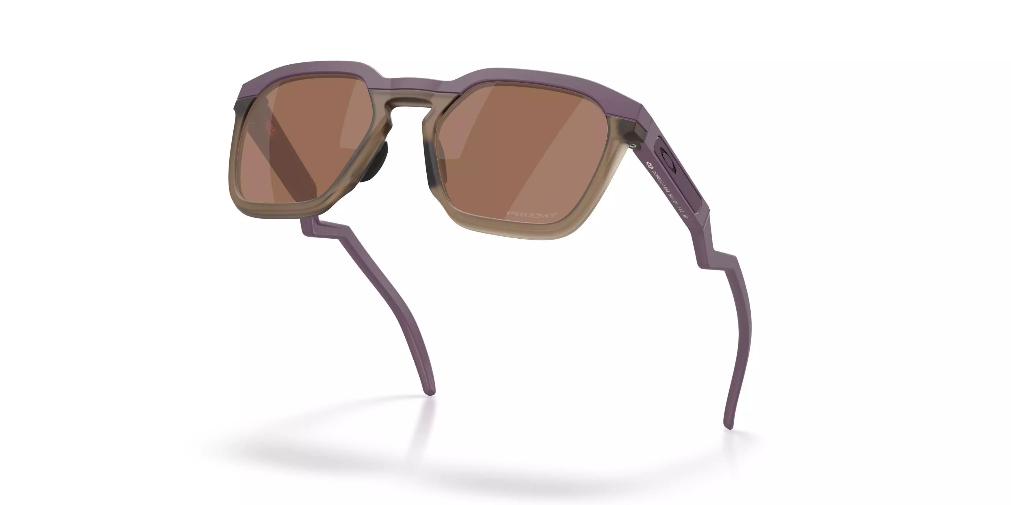 Oakley HSTN SQ Prizm Tungsten Polarized Sunglasses - Matte Aubergine - PURPLE/TAN