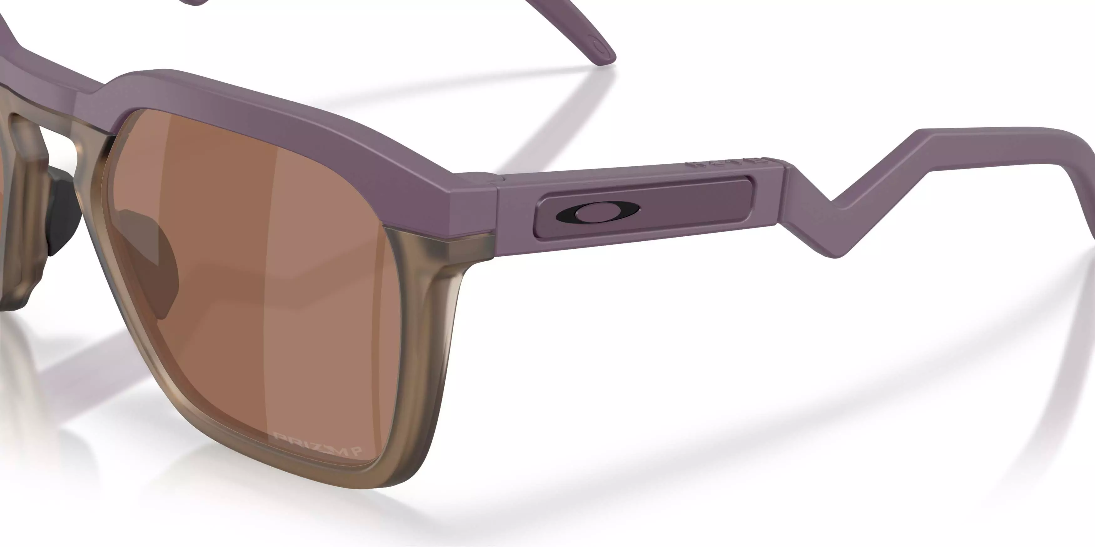 Oakley HSTN SQ Prizm Tungsten Polarized Sunglasses - Matte Aubergine - PURPLE/TAN