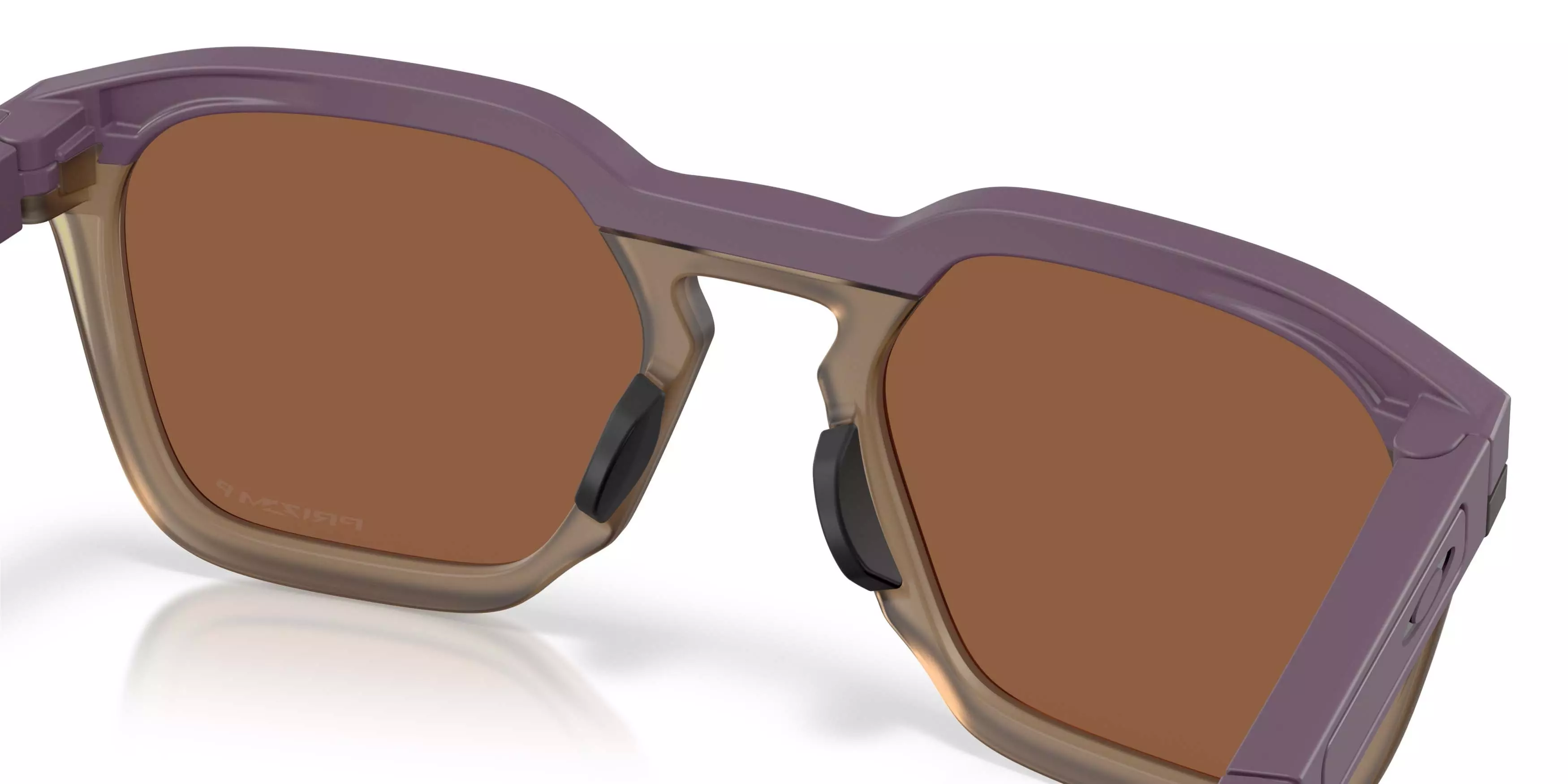Oakley HSTN SQ Prizm Tungsten Polarized Sunglasses - Matte Aubergine - PURPLE/TAN