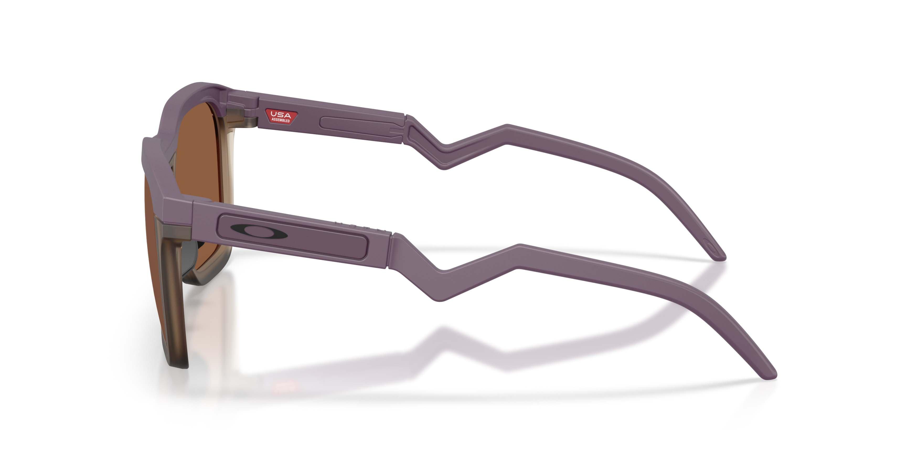 Oakley HSTN SQ Prizm Tungsten Polarized Sunglasses - Matte Aubergine - PURPLE/TAN