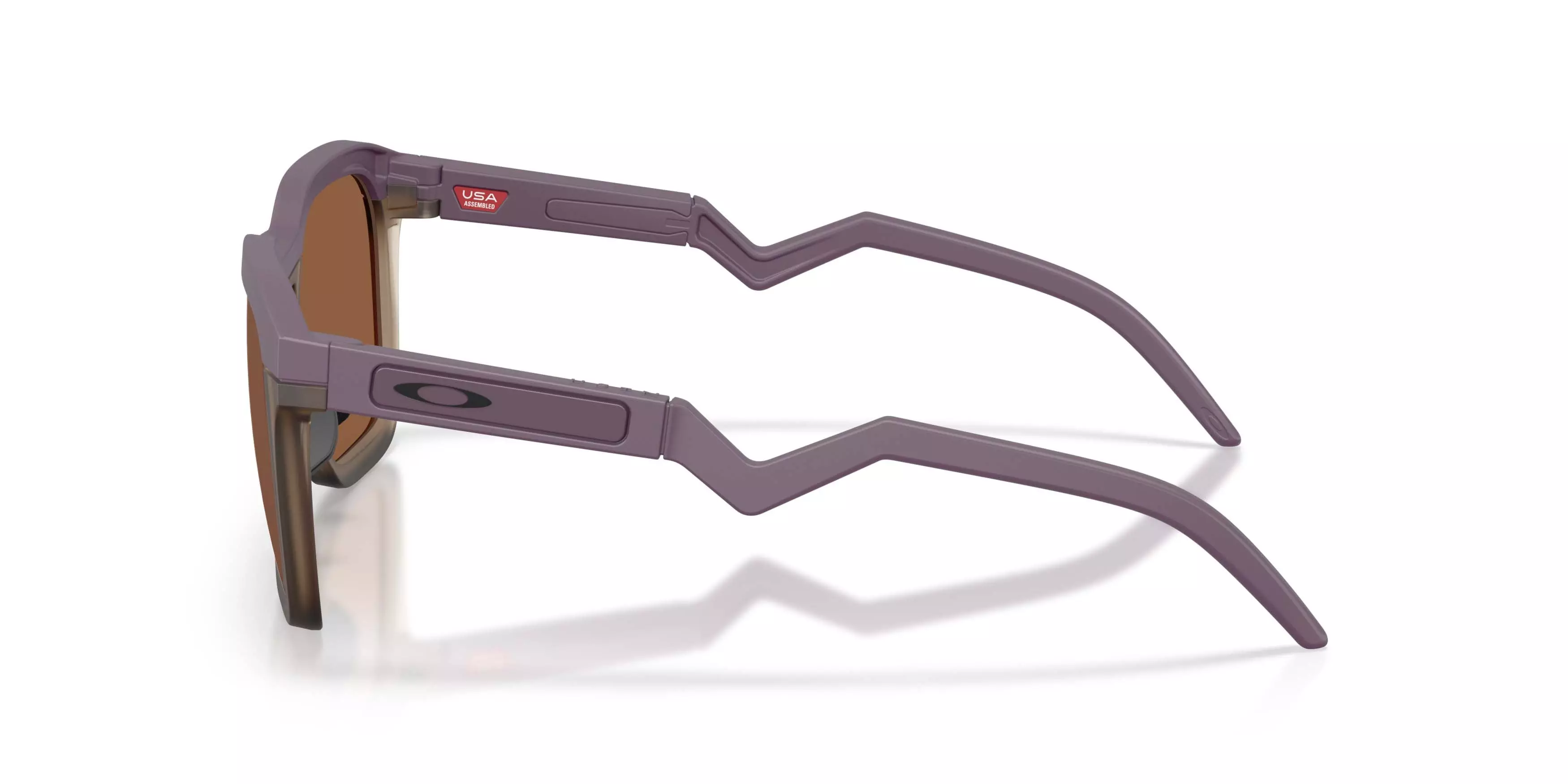 Oakley HSTN SQ Prizm Tungsten Polarized Sunglasses - Matte Aubergine - PURPLE/TAN