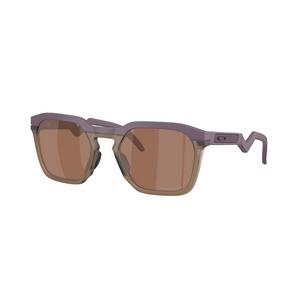 Oakley HSTN SQ Prizm Tungsten Polarized Sunglasses - Matte Aubergine - PURPLE/TAN