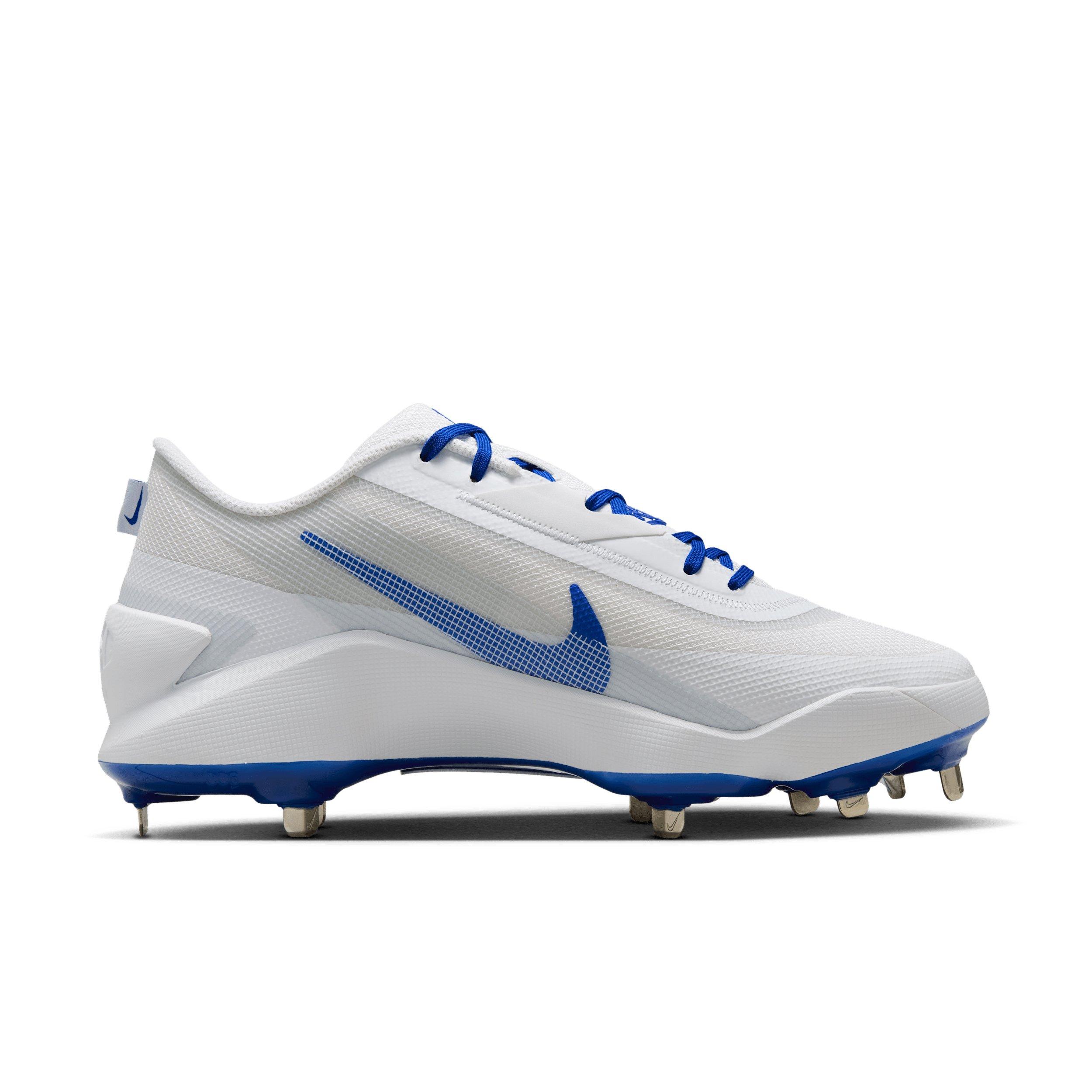 Nike Diamond Showcase MTL "White/Pure Platinum/Hyper Royal" Men's Baseball Cleat - WHITE/PLATINUM/ROYAL Thumbnail View 1